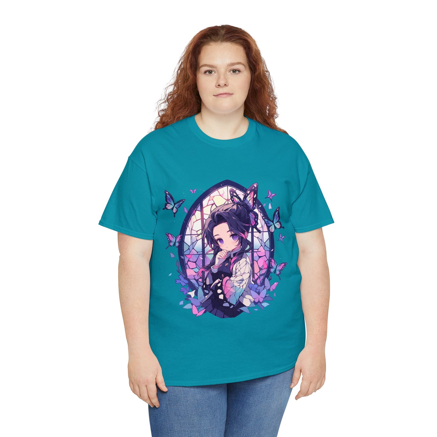Demon Slayer - Stained Glass Shinobu Kocho Series Unisex Heavy Cotton Tee