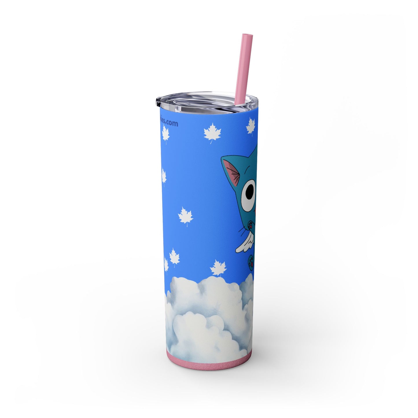 Fairy Tail - Happy As Can Be Skinny Tumbler with Straw, 20oz