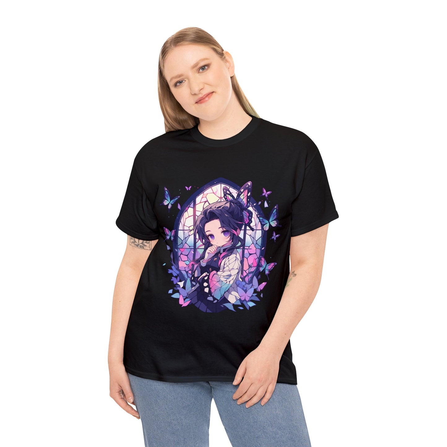 Demon Slayer - Stained Glass Shinobu Kocho Series Unisex Heavy Cotton Tee