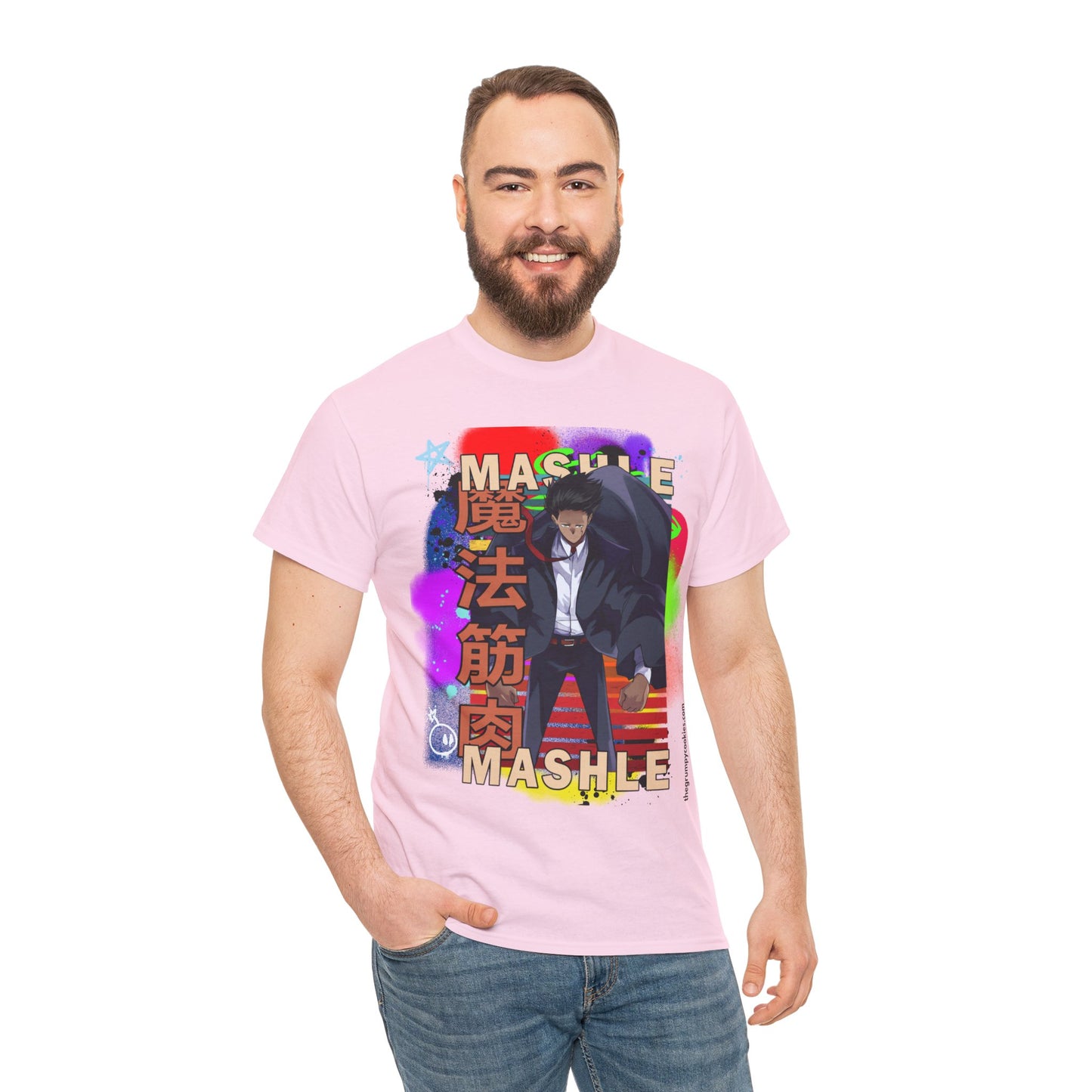 Mashle - Mash Burnedead Graffiti Unisex Heavy Cotton Tee