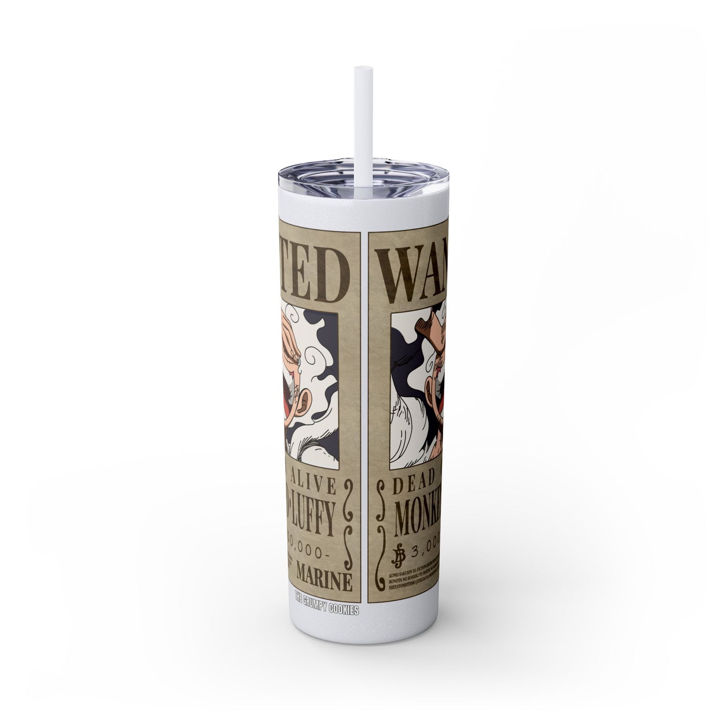 One Piece - Luffy Fifth Gear Skinny Tumbler with Straw, 20oz