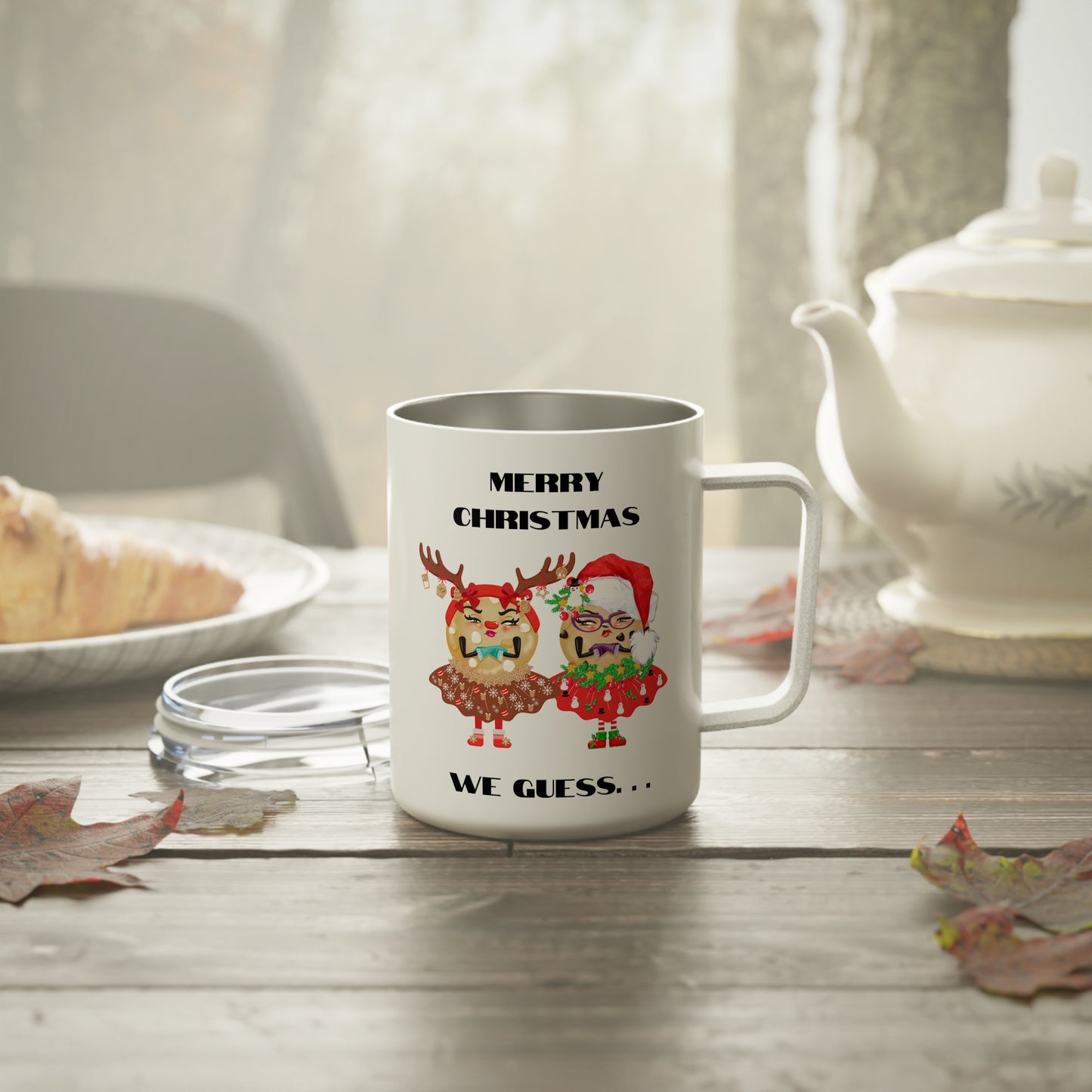 The Grumpy Cookies - Merry Christmas... We Guess Insulated Coffee Mug, 10oz