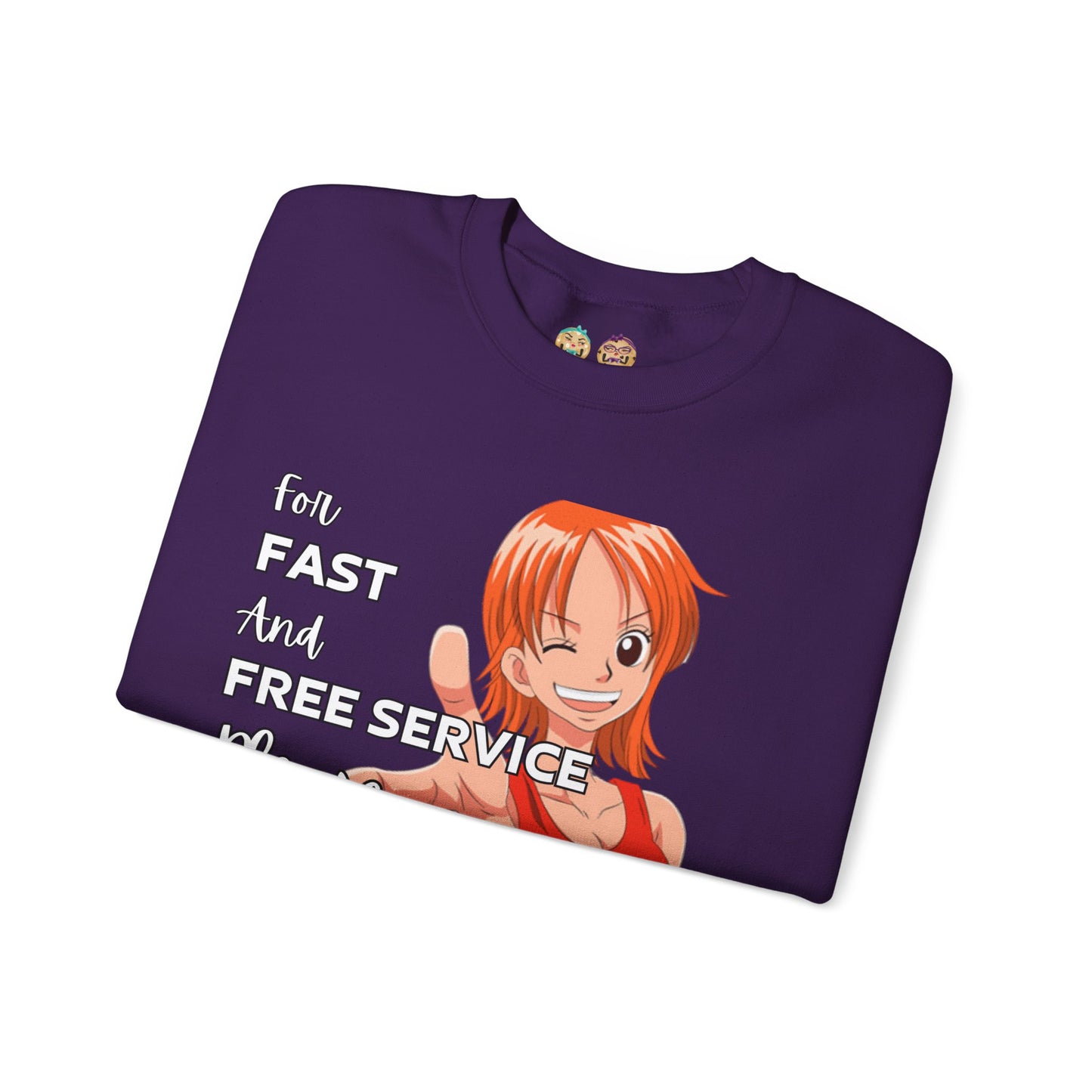 One Piece - Fast and Free Service Unisex Heavy Blend™ Crewneck Sweatshirt