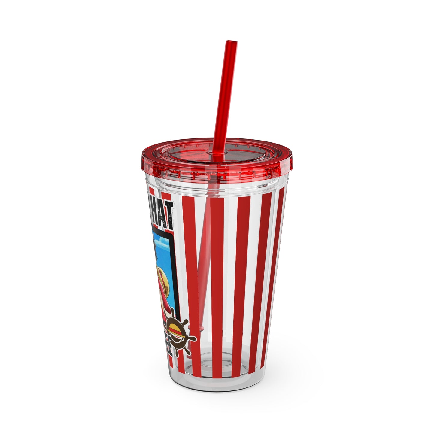 Straw Hat Coffee - Captain Luffy Sunsplash Tumbler with Straw, 16oz