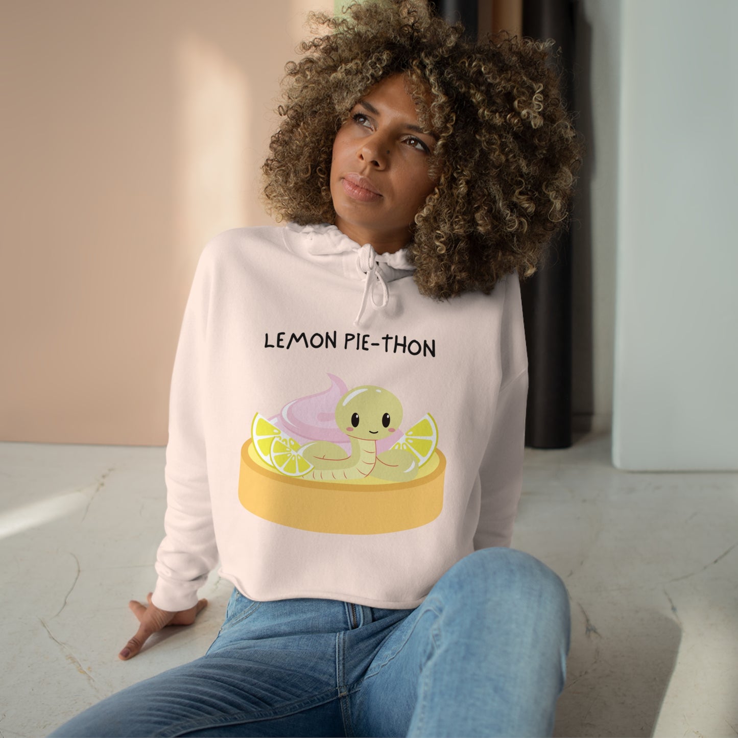 The Grumpy Cookies - Lemon Pie-thon Crop Hoodie