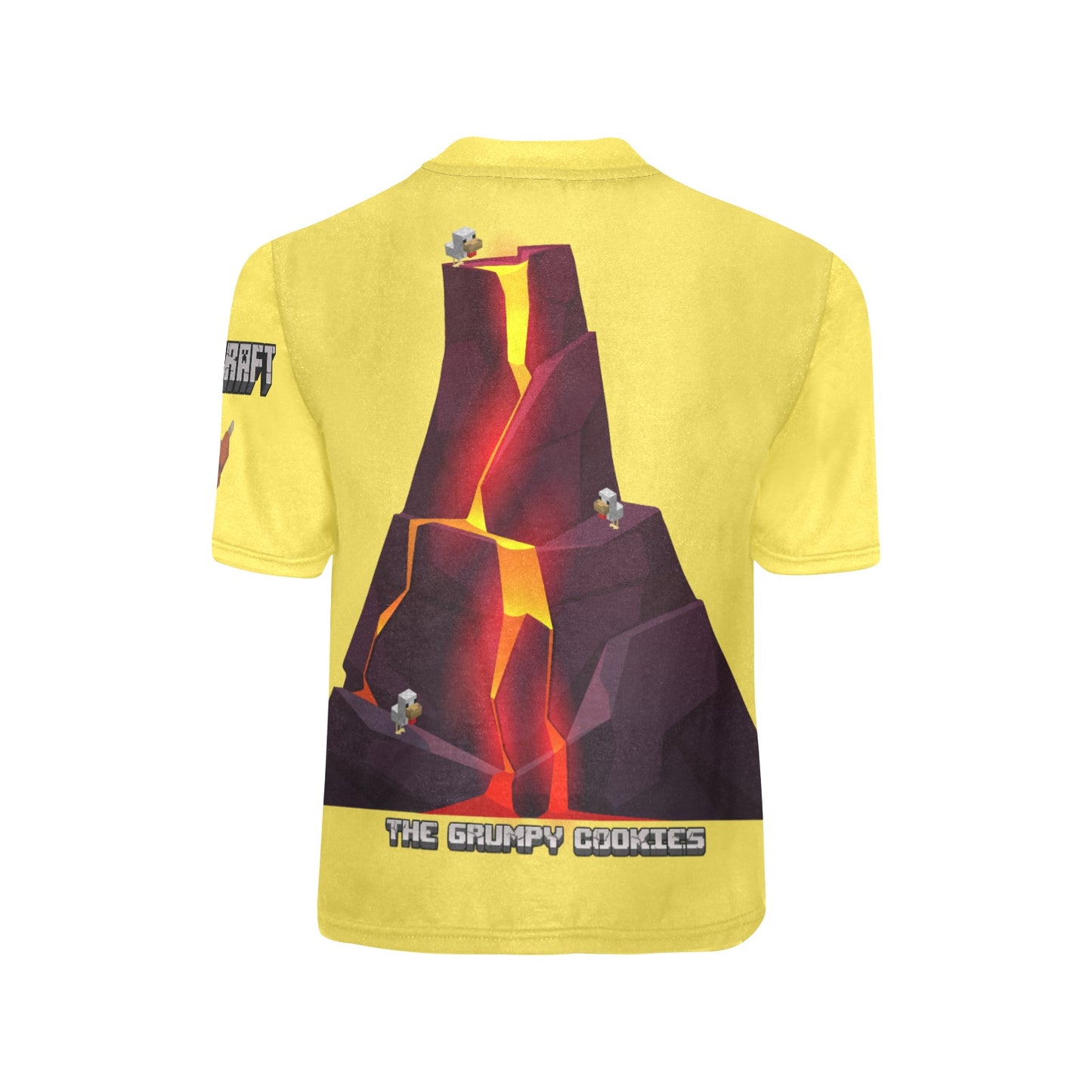 Minecraft - Lava Chicken Big Boy's All Over Print Crew Neck T-Shirt