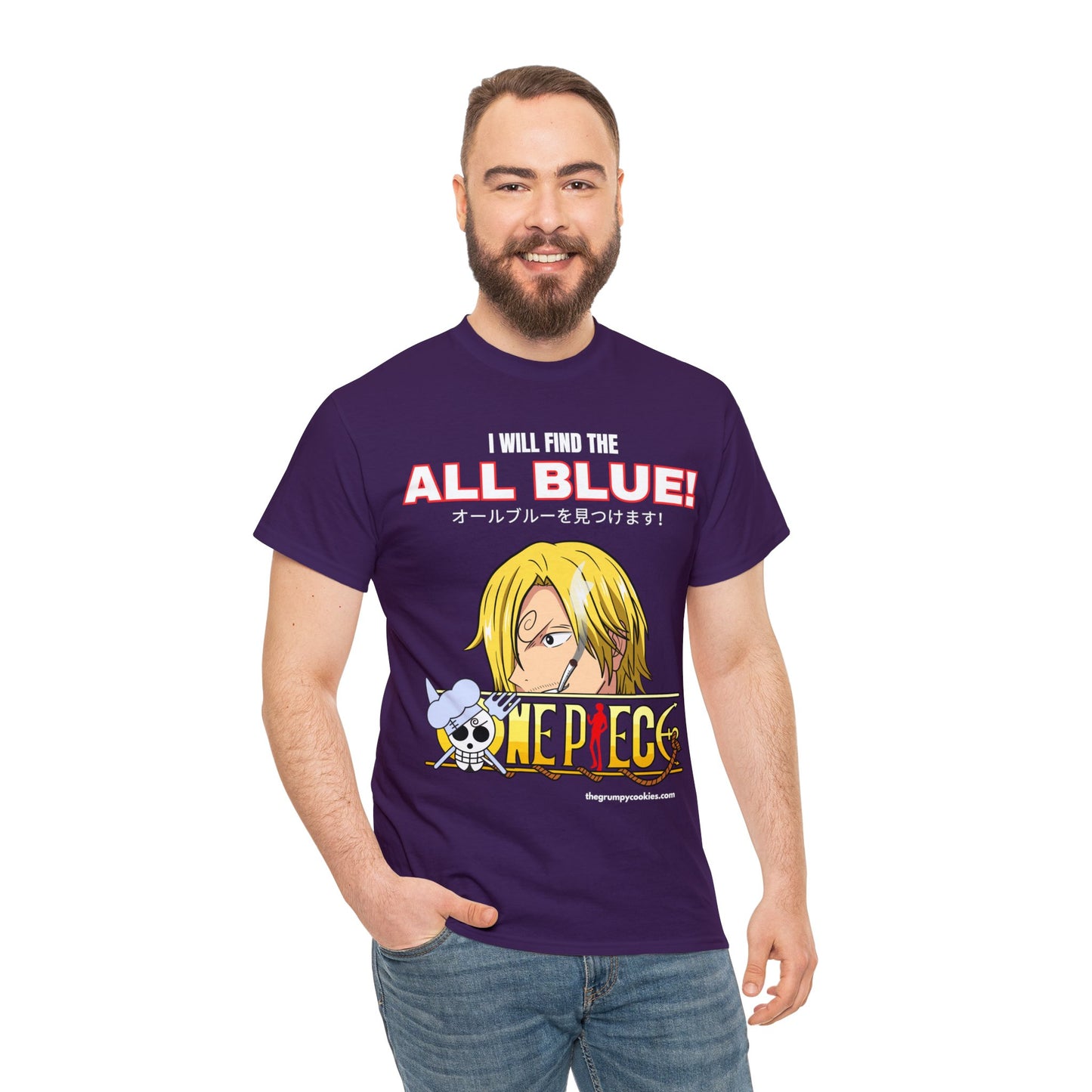 One Piece - Find the All Blue Unisex Heavy Cotton Tee