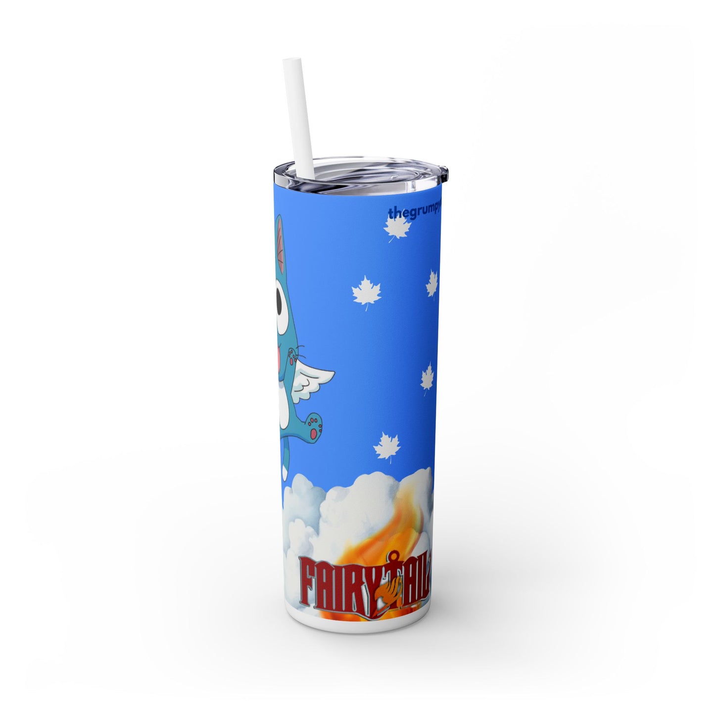 Fairy Tail - Happy As Can Be Skinny Tumbler with Straw, 20oz