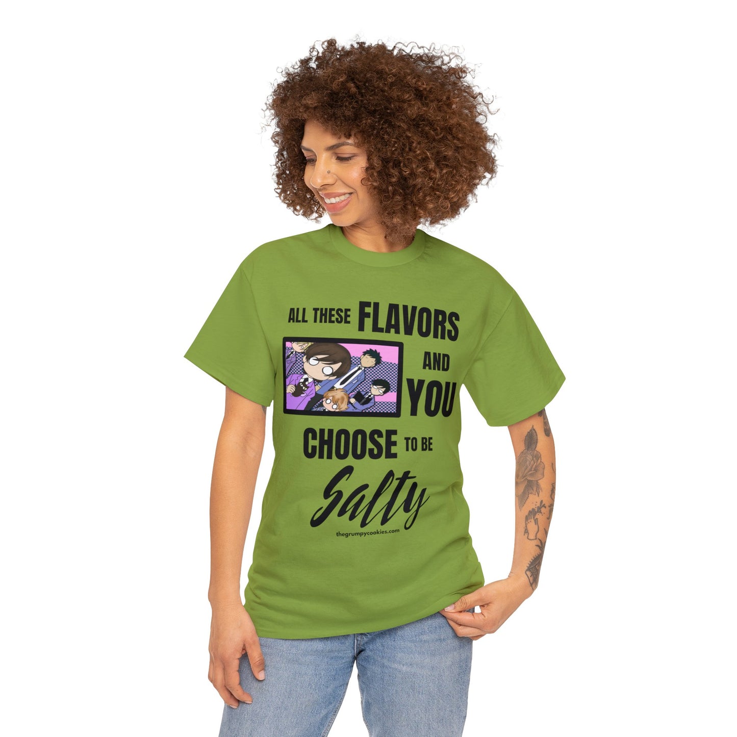 Ouran High School Host Club - Shocked Hosts Choose to Be Salty Unisex Heavy Cotton Tee