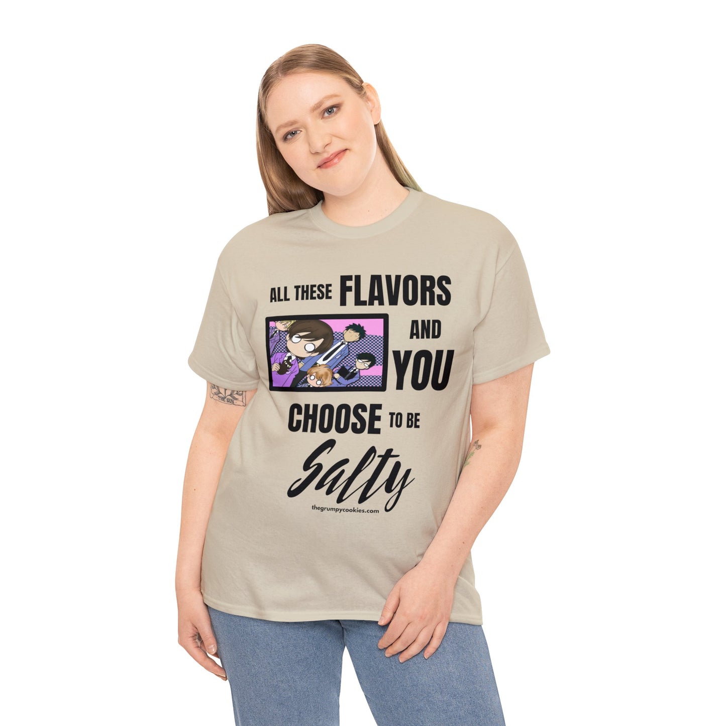 Ouran High School Host Club - Shocked Hosts Choose to Be Salty Unisex Heavy Cotton Tee