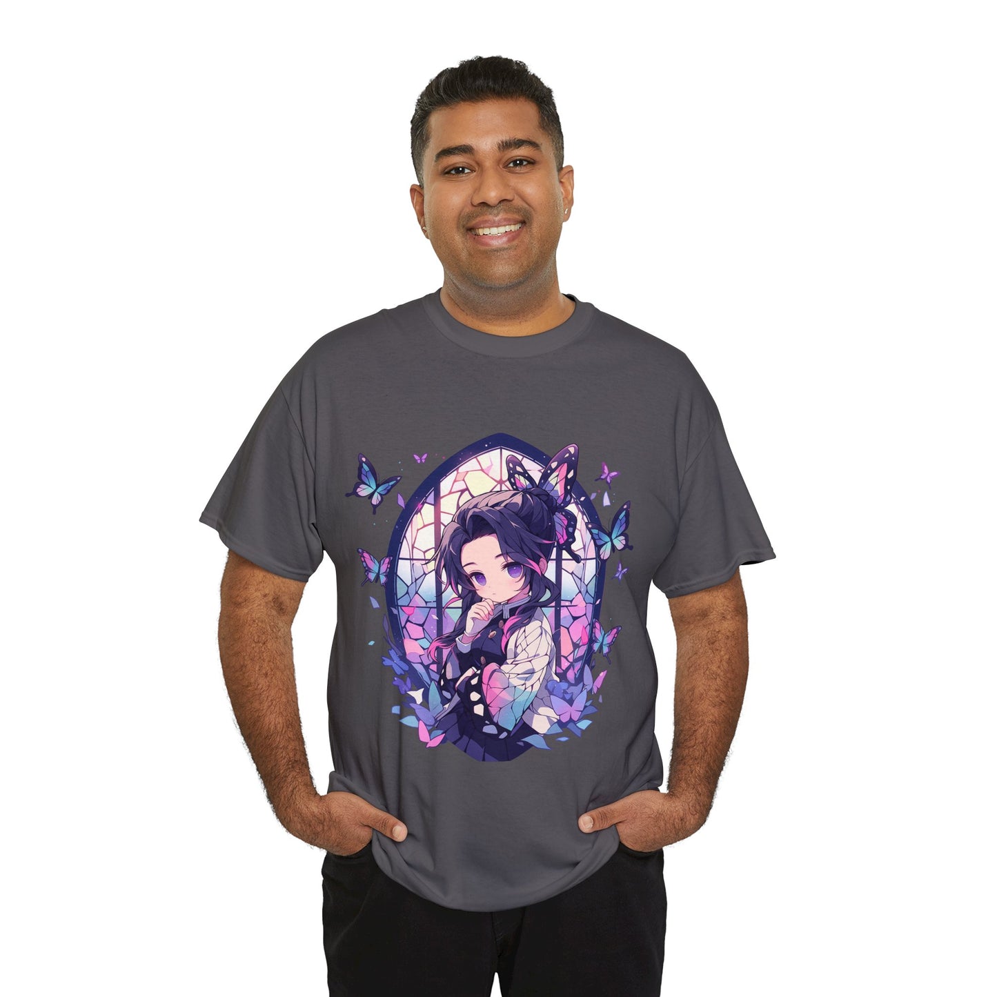 Demon Slayer - Stained Glass Shinobu Kocho Series Unisex Heavy Cotton Tee