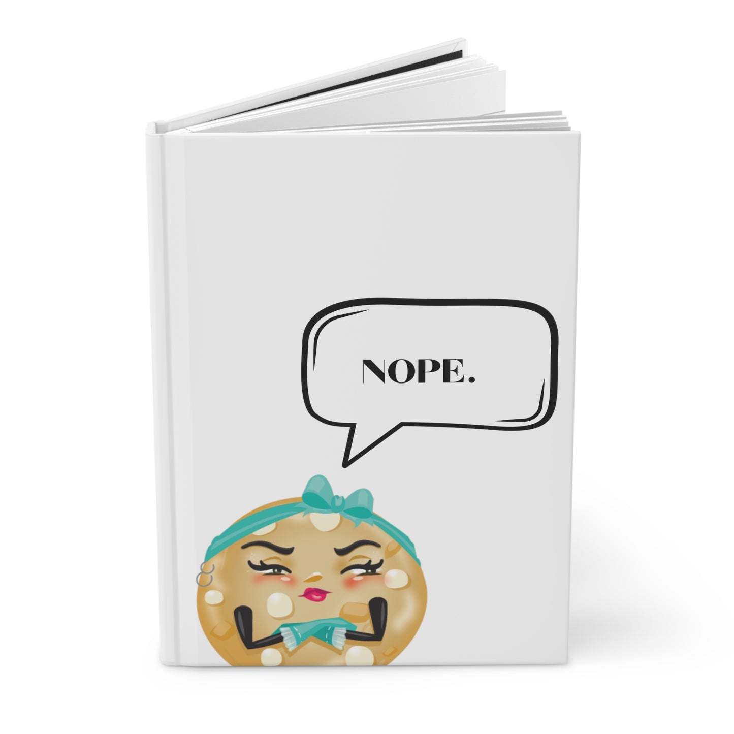 Nope White Hardcover Journal