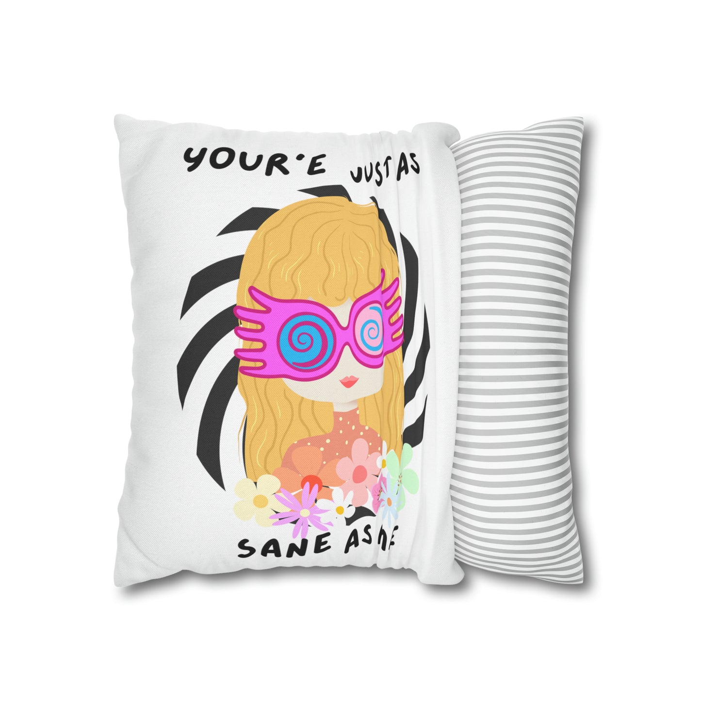 Harry Potter - Just as Sane Spun Polyester Square Pillow Case