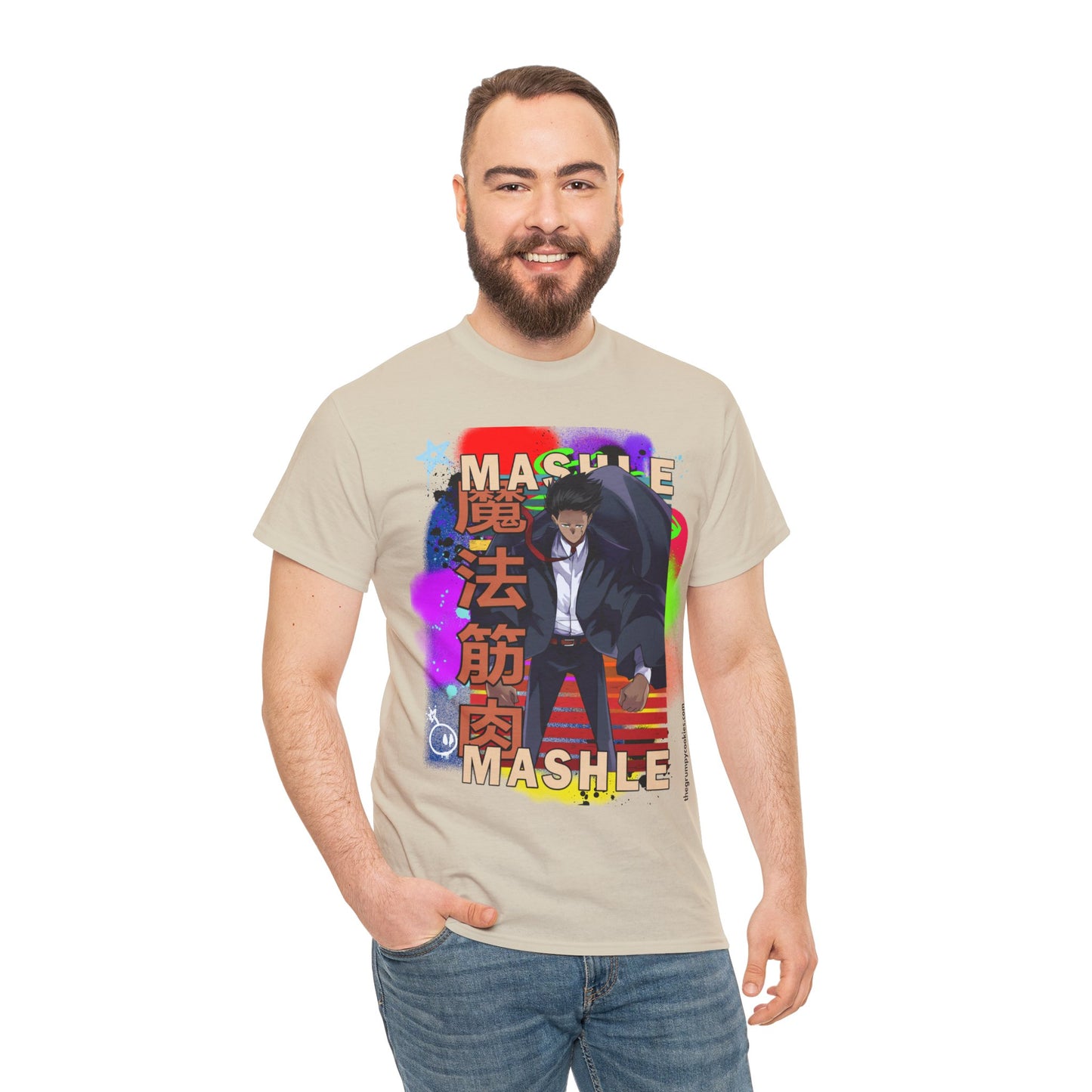 Mashle - Mash Burnedead Graffiti Unisex Heavy Cotton Tee