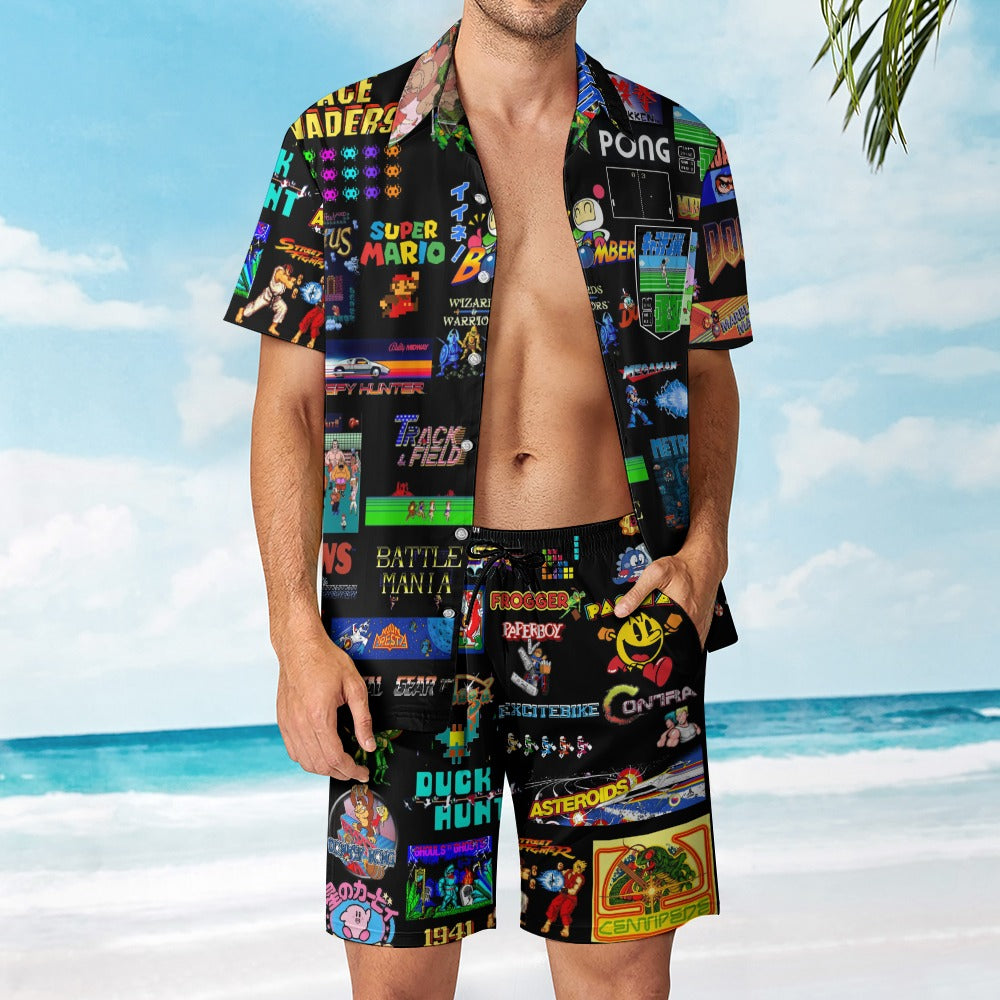 The Grumpy Cookies - Old School Gamer Leisure Beach Suit