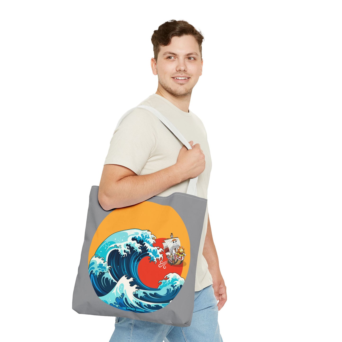 One Piece - Riding the Wave Grey Tote Bag