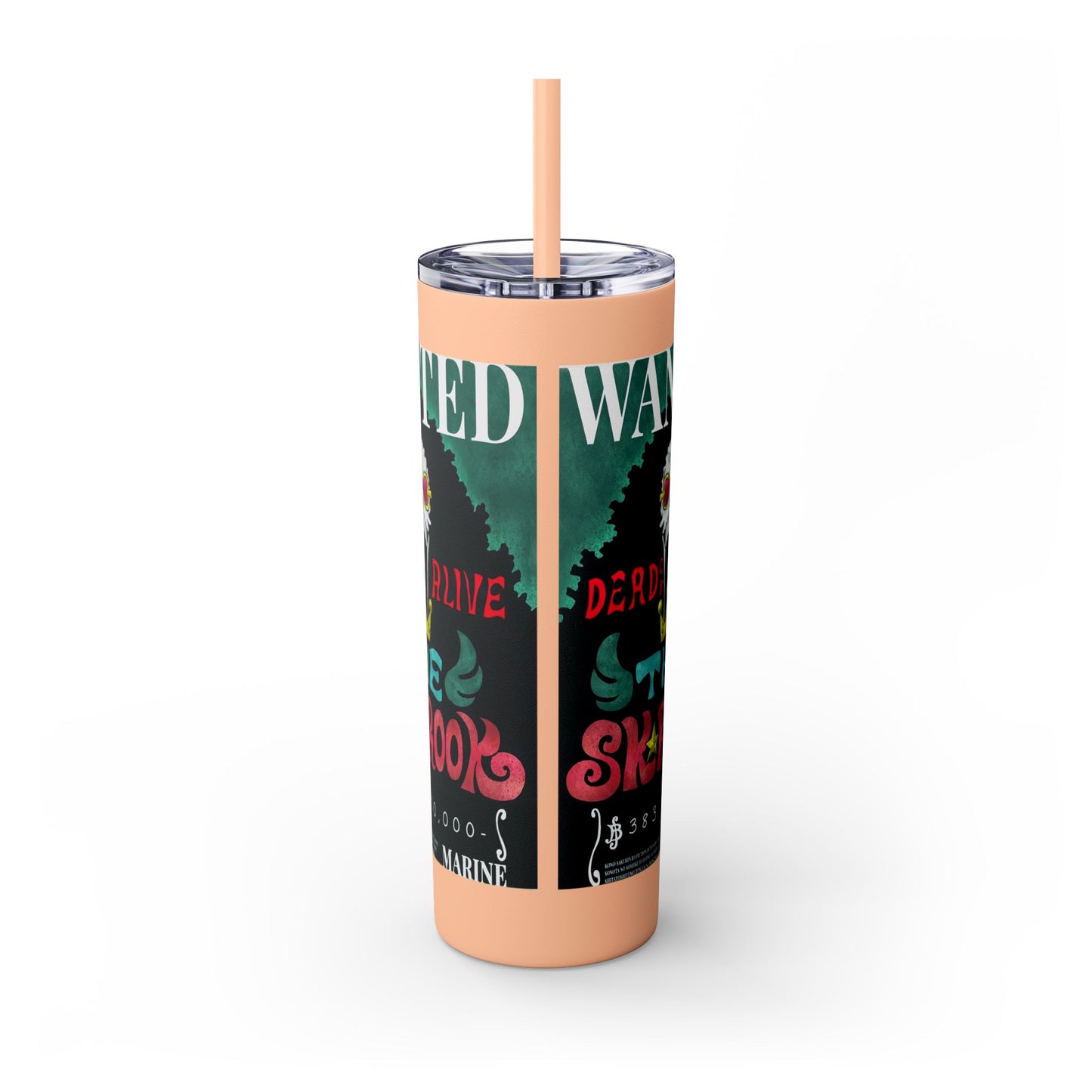 One Piece - Brook Wanted Poster Tumbler with Straw, 20oz