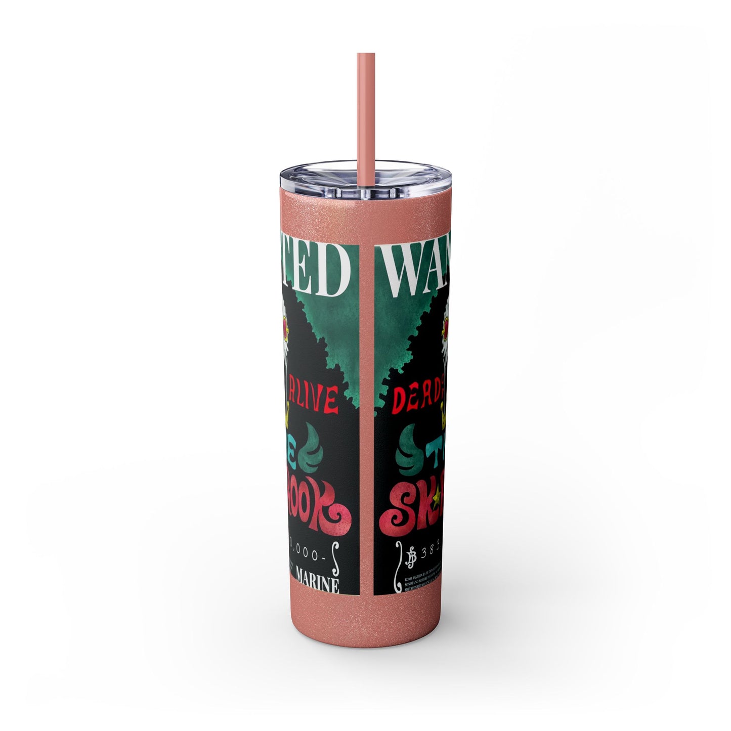 One Piece - Brook Wanted Poster Tumbler with Straw, 20oz