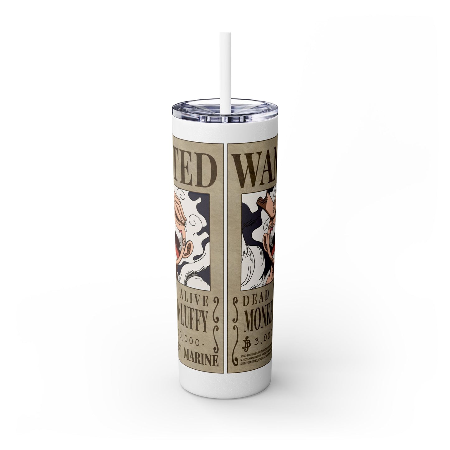 One Piece - Luffy Fifth Gear Skinny Tumbler with Straw, 20oz