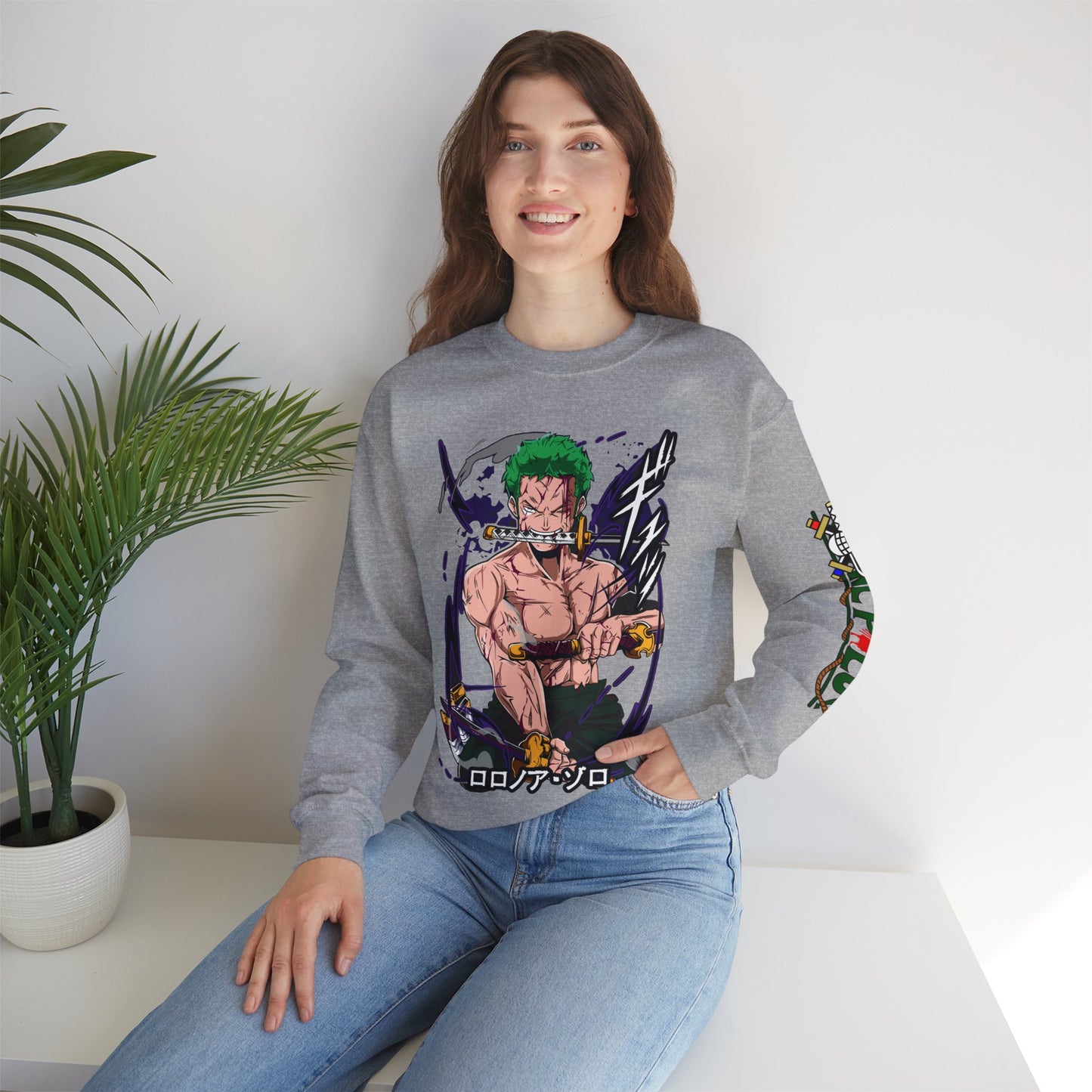 One Piece - Zoro Unisex Heavy Blend™ Crewneck Sweatshirt