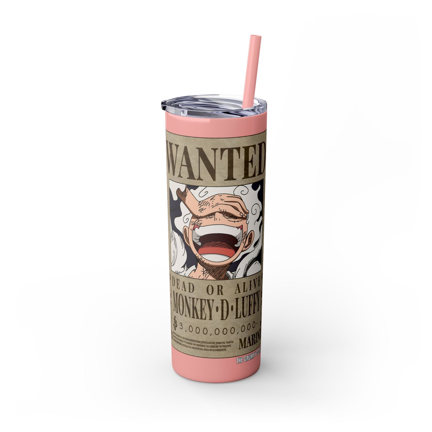 One Piece - Luffy Fifth Gear Skinny Tumbler with Straw, 20oz