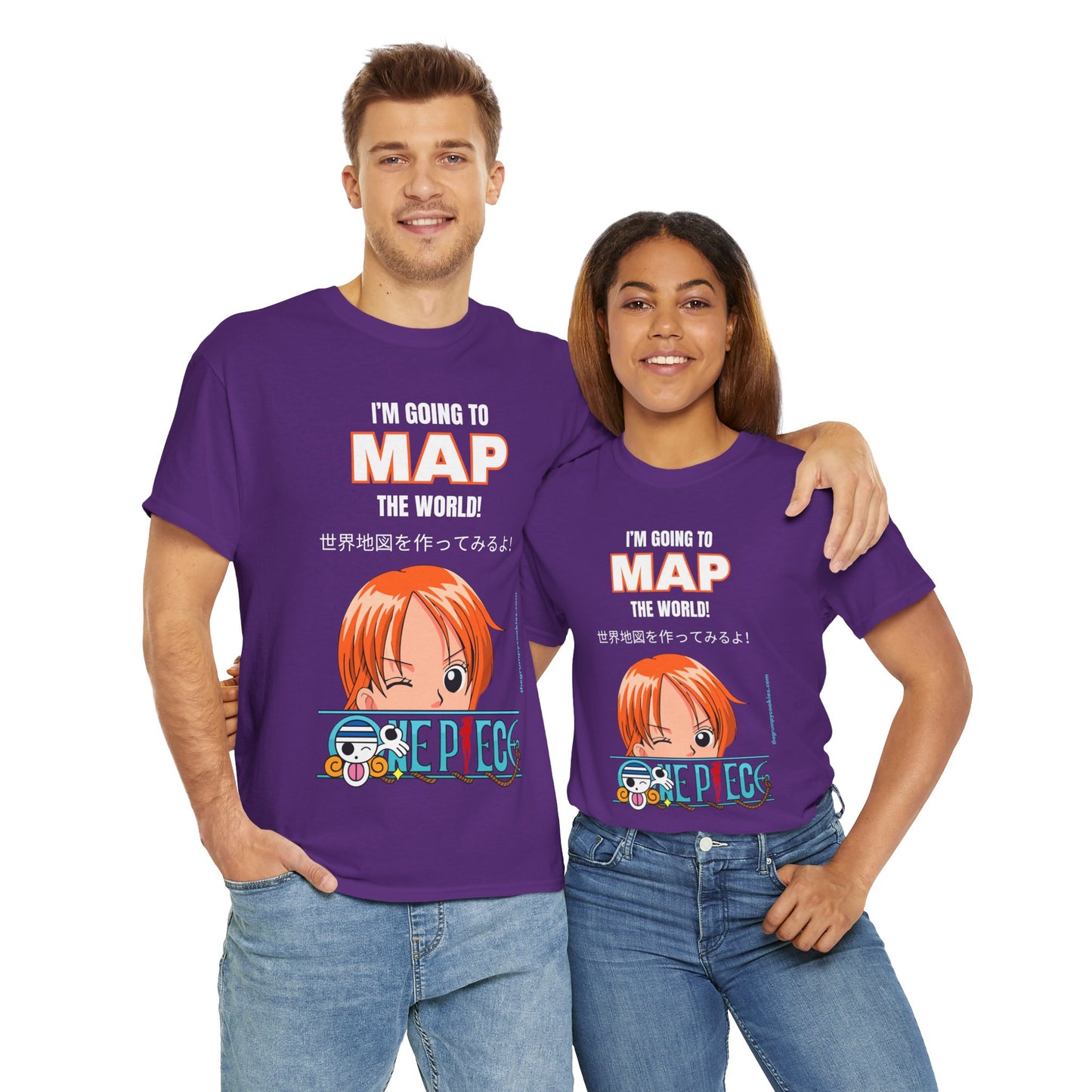 One Piece - Map the World Unisex Heavy Cotton Tee