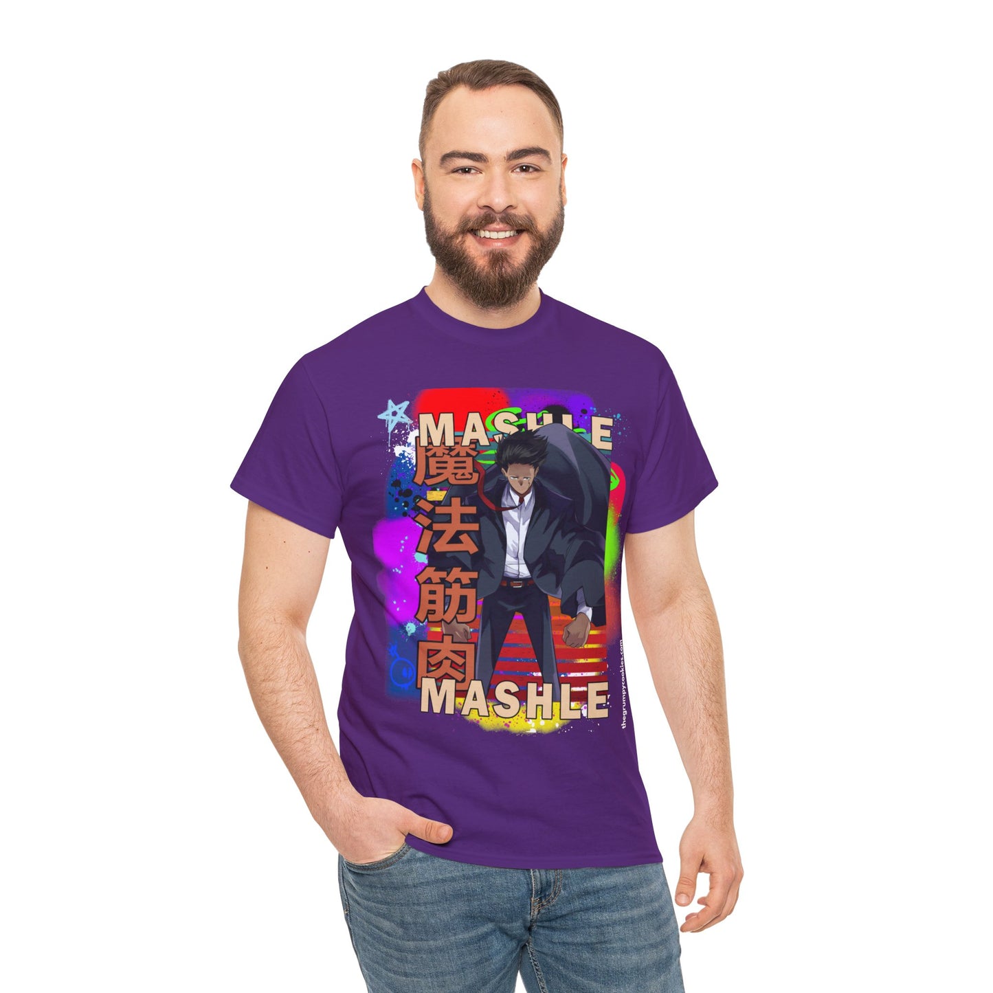 Mashle - Mash Burnedead Graffiti Unisex Heavy Cotton Tee