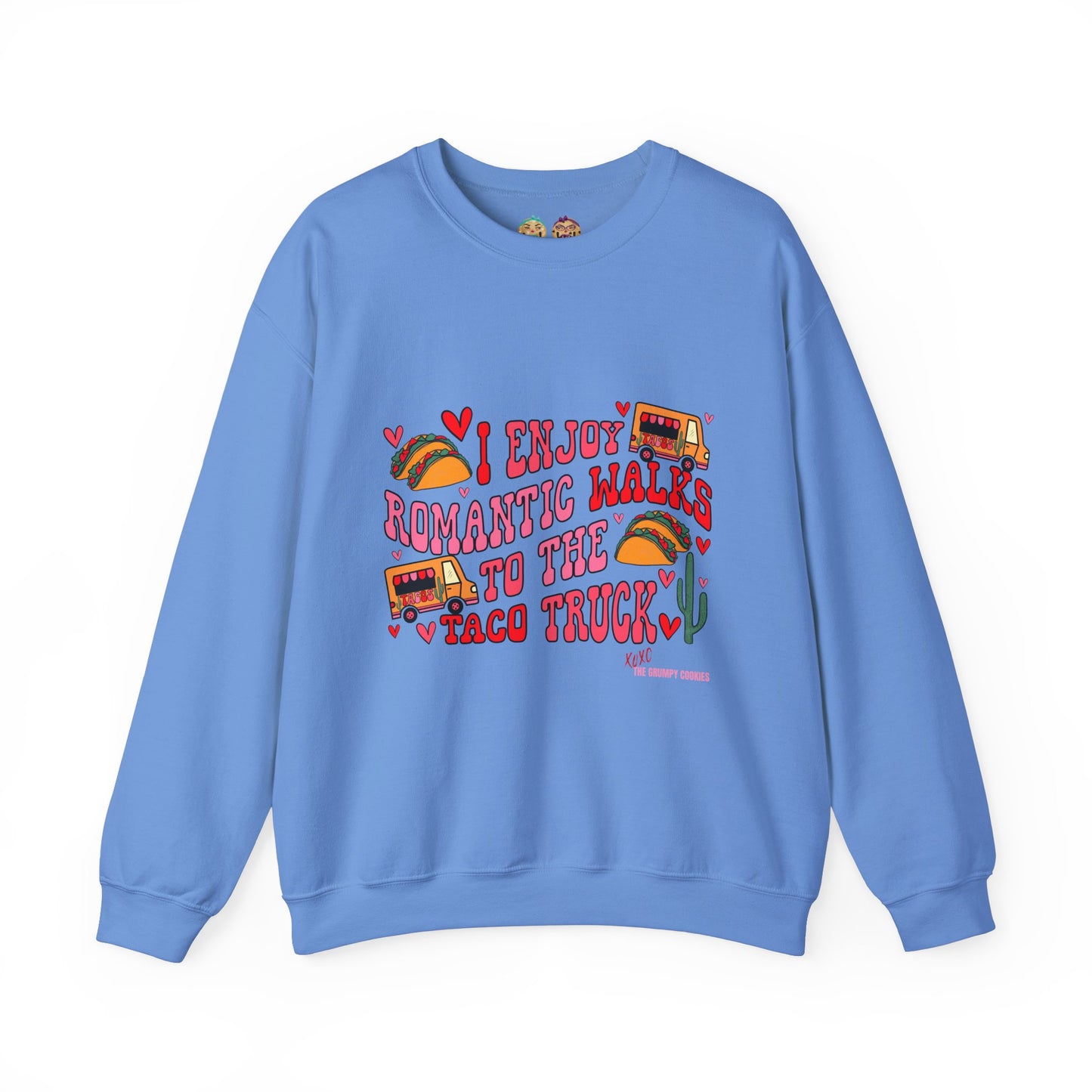 The Grumpy Cookies - Romance = Tacos Unisex Heavy Blend™ Crewneck Sweatshirt