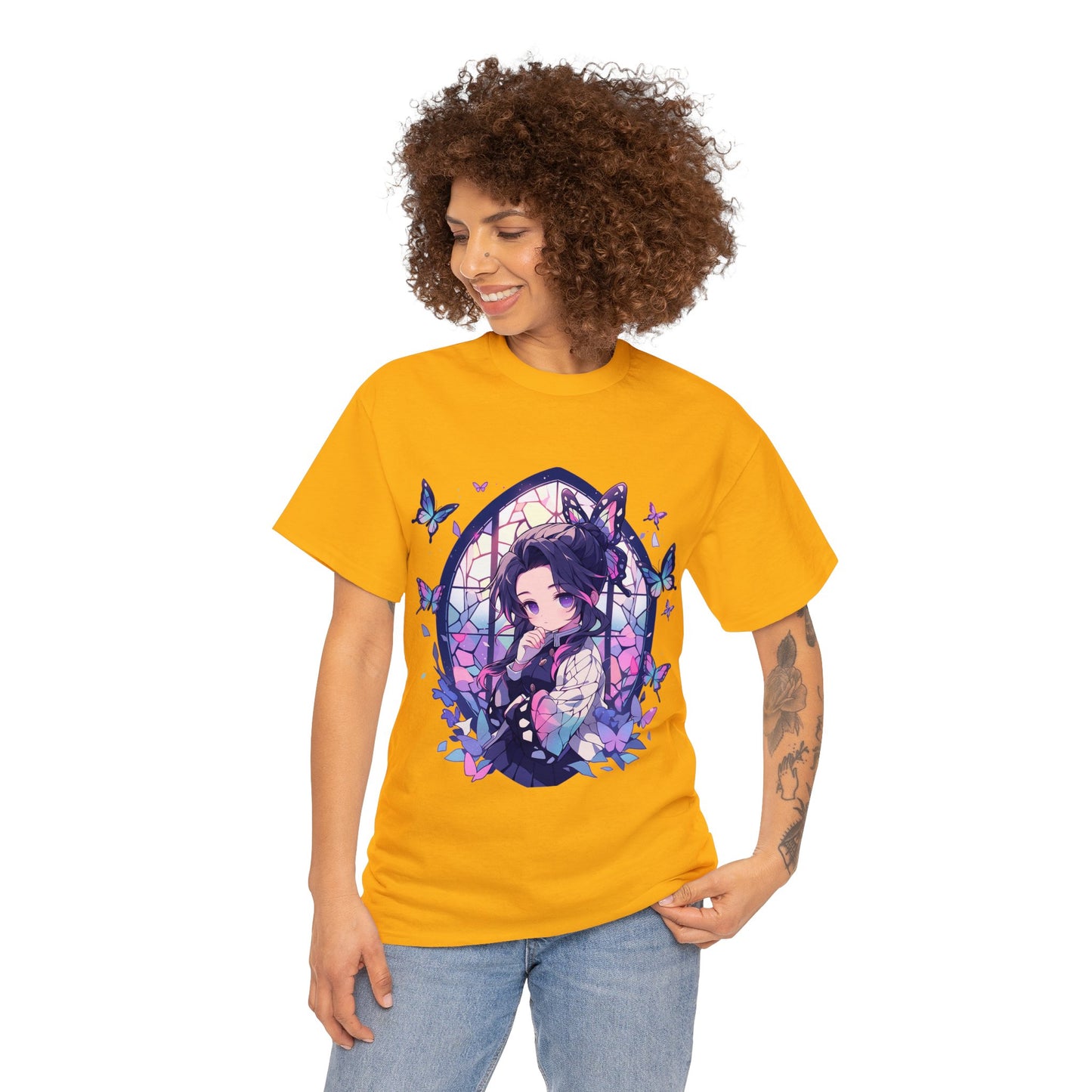 Demon Slayer - Stained Glass Shinobu Kocho Series Unisex Heavy Cotton Tee