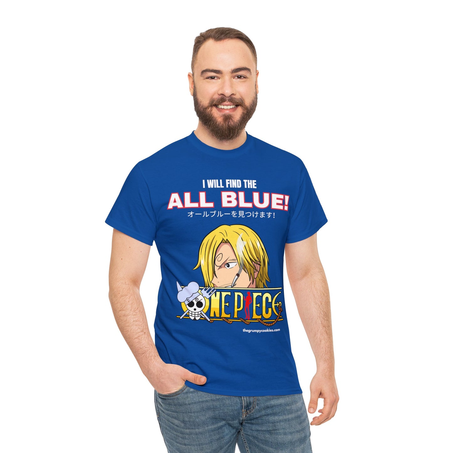 One Piece - Find the All Blue Unisex Heavy Cotton Tee