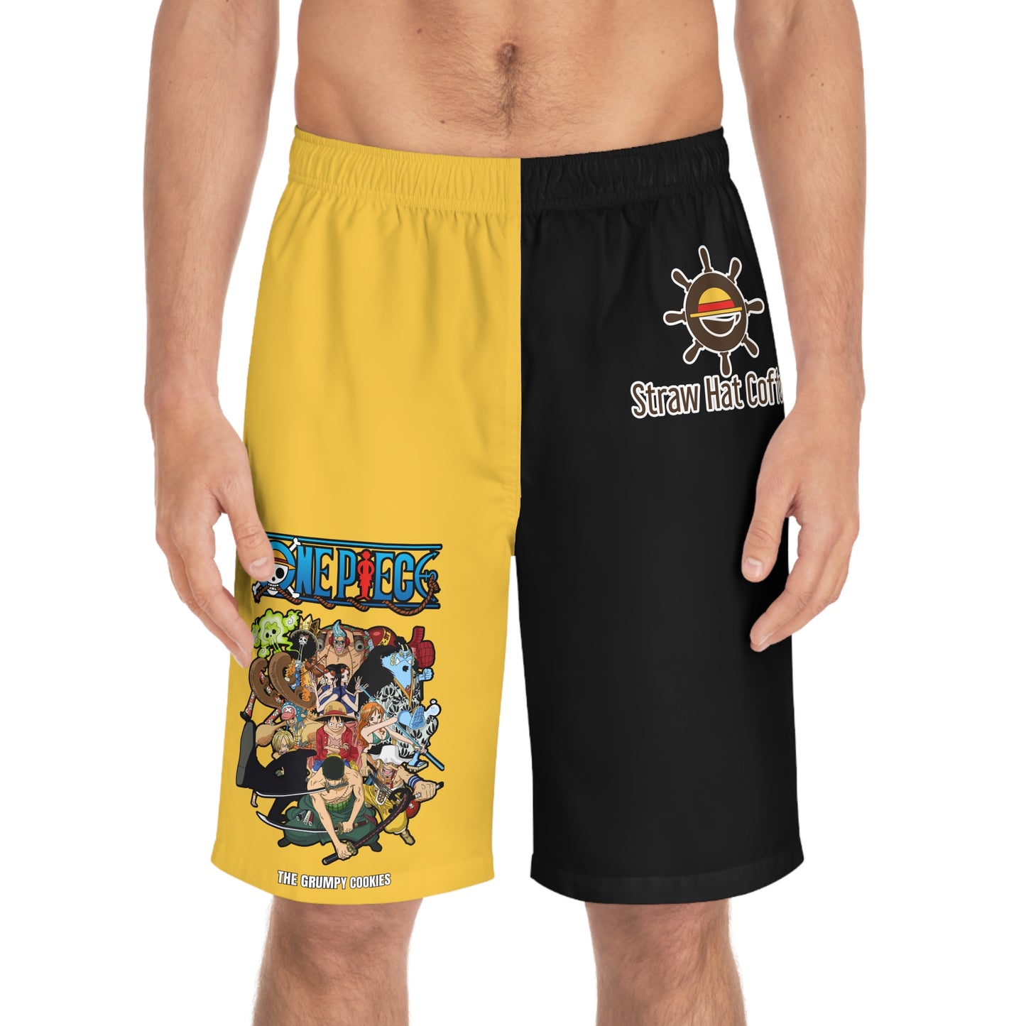 Straw Hat Coffee - Straw Hats Powered Up Crew Men's Board Shorts