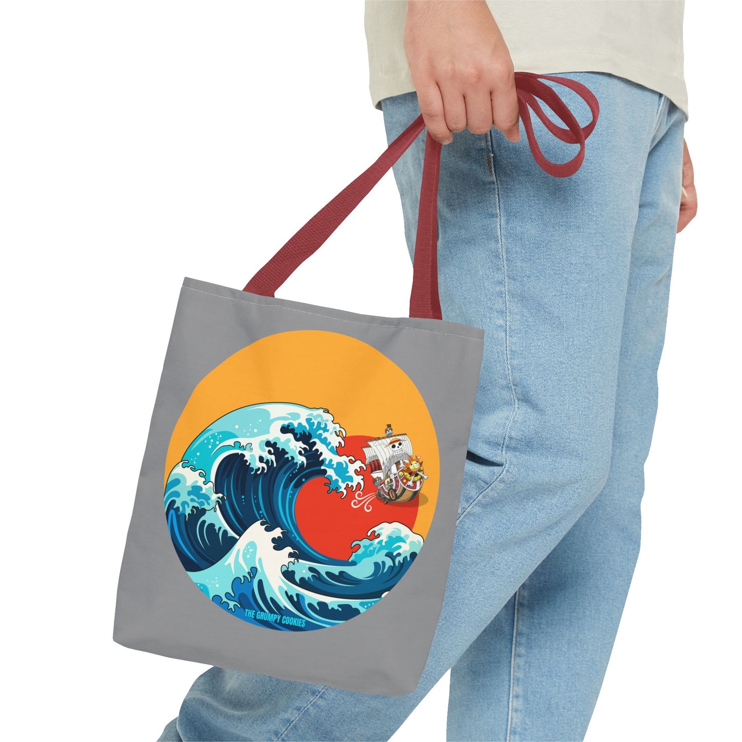One Piece - Riding the Wave Grey Tote Bag