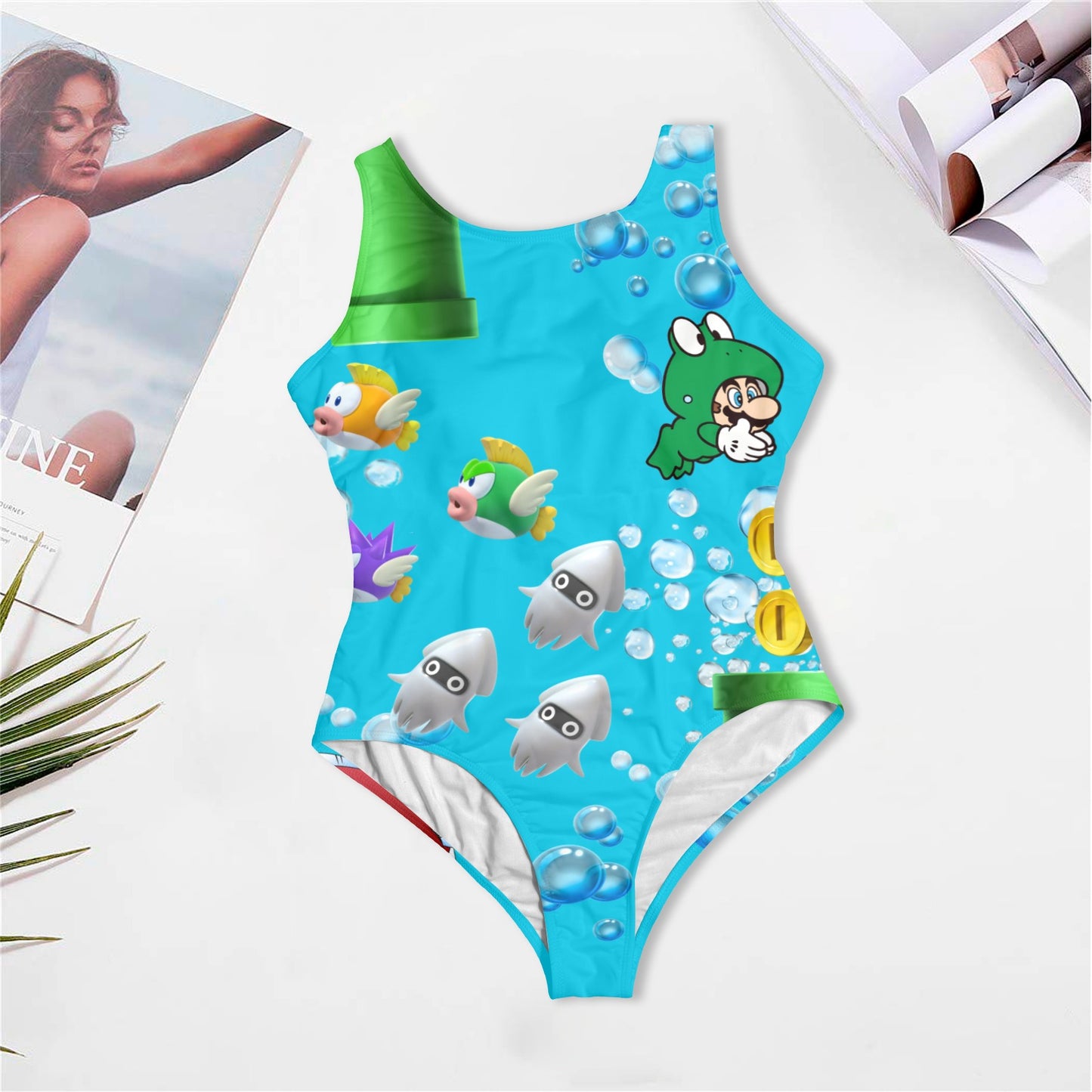 Mario Bros. - Underwater Mario Women's One Piece Swimsuit
