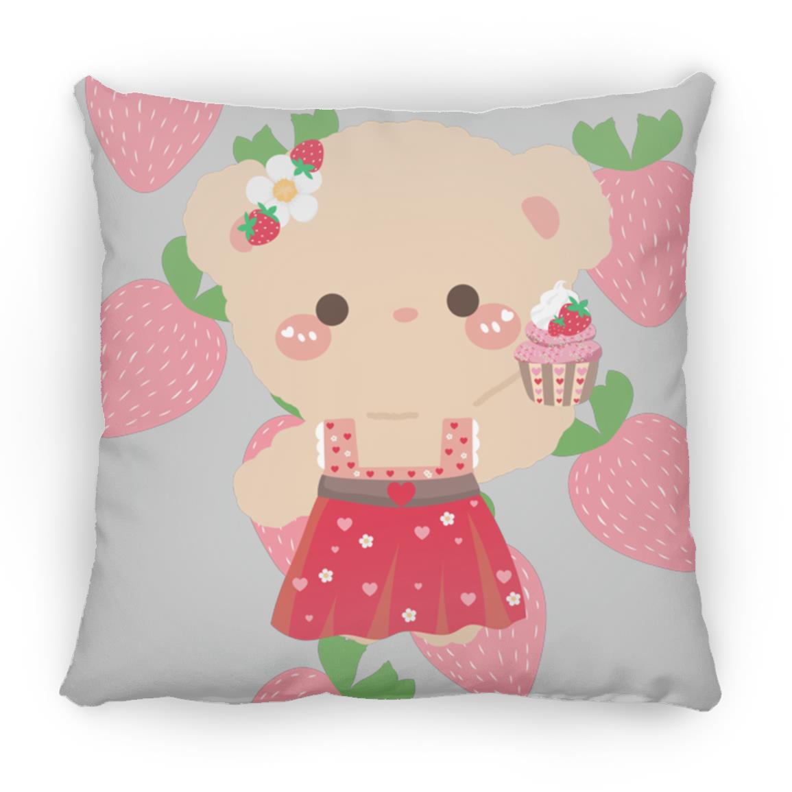The Grumpy Cookies - Ellie Bear Small Square Pillow