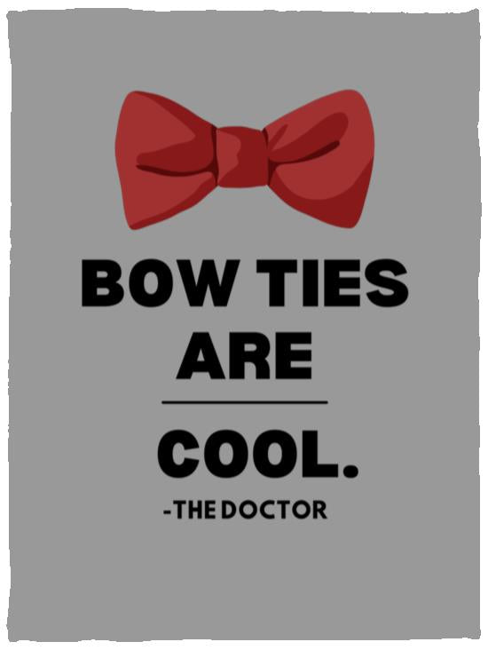 Dr Who - Bow Ties Are Cool Cozy Plush Fleece Blanket - 30x40