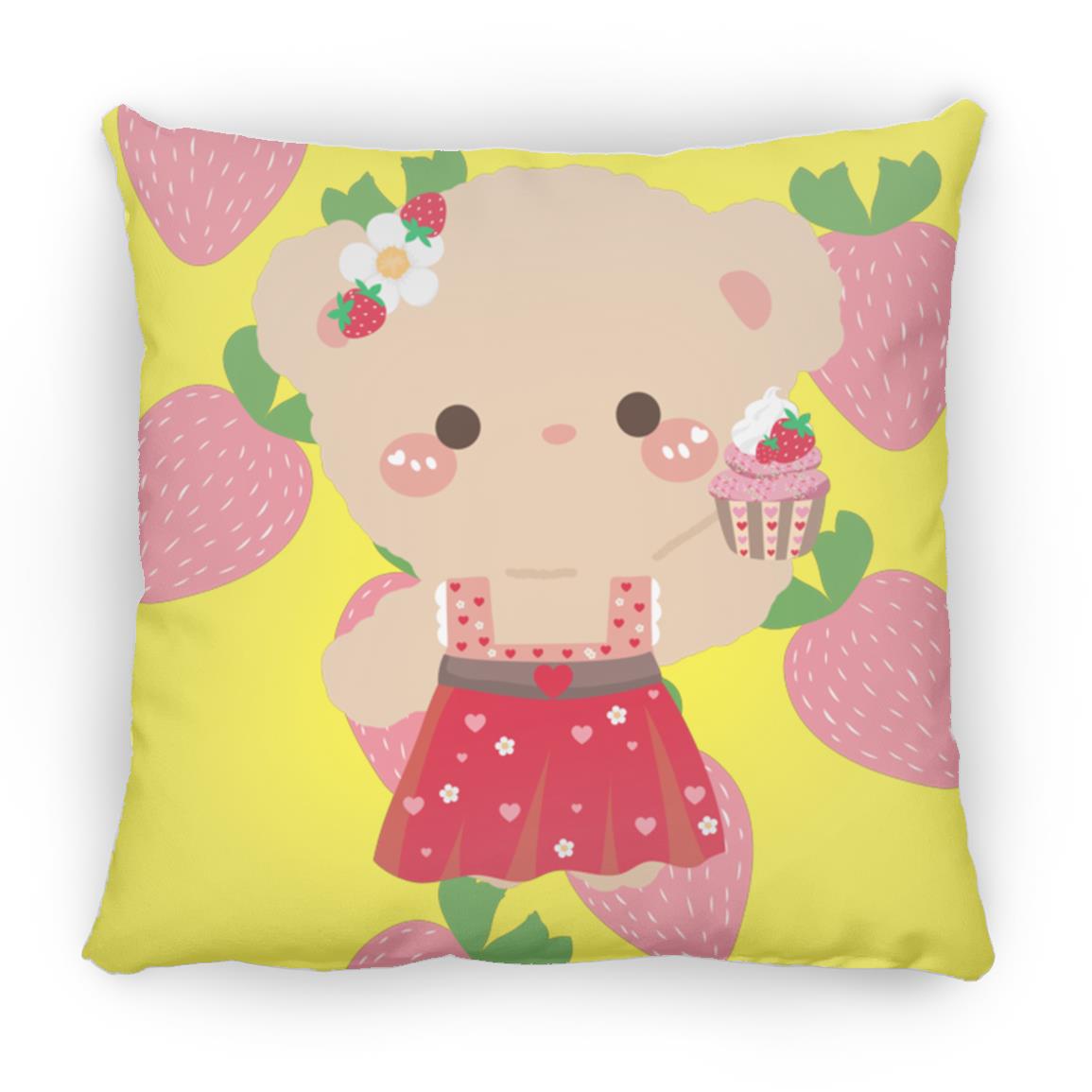 The Grumpy Cookies - Ellie Bear Small Square Pillow
