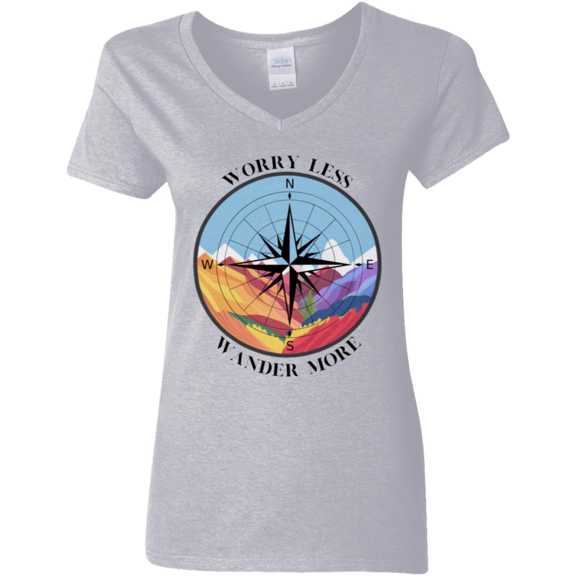 The Grumpy Cookies - Worry Less Ladies V-Neck T-Shirt