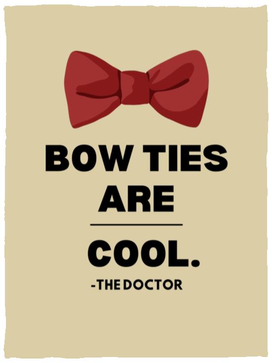 Dr Who - Bow Ties Are Cool Cozy Plush Fleece Blanket - 30x40