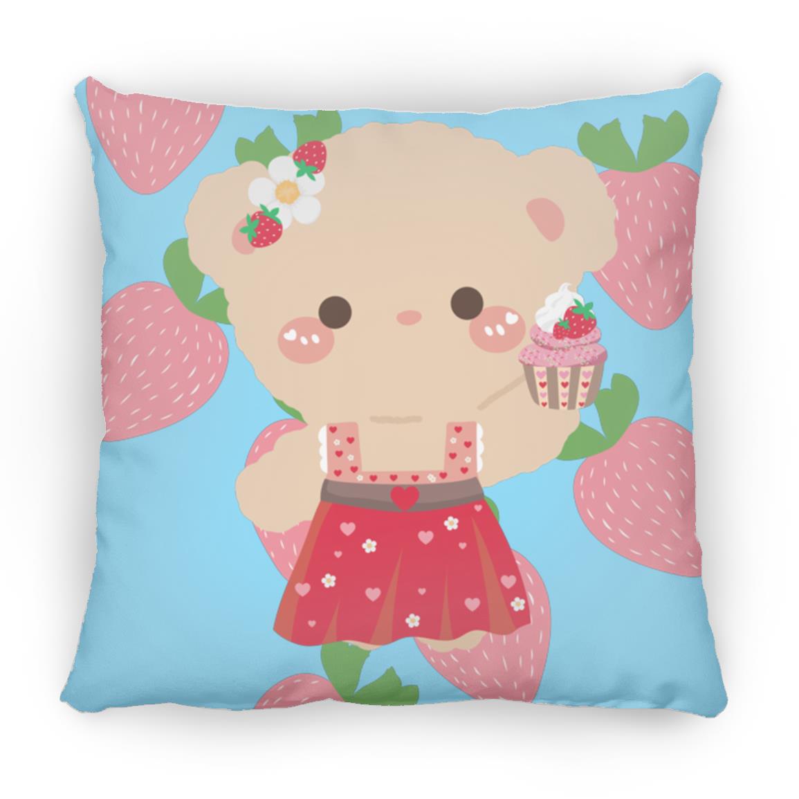 The Grumpy Cookies - Ellie Bear Small Square Pillow