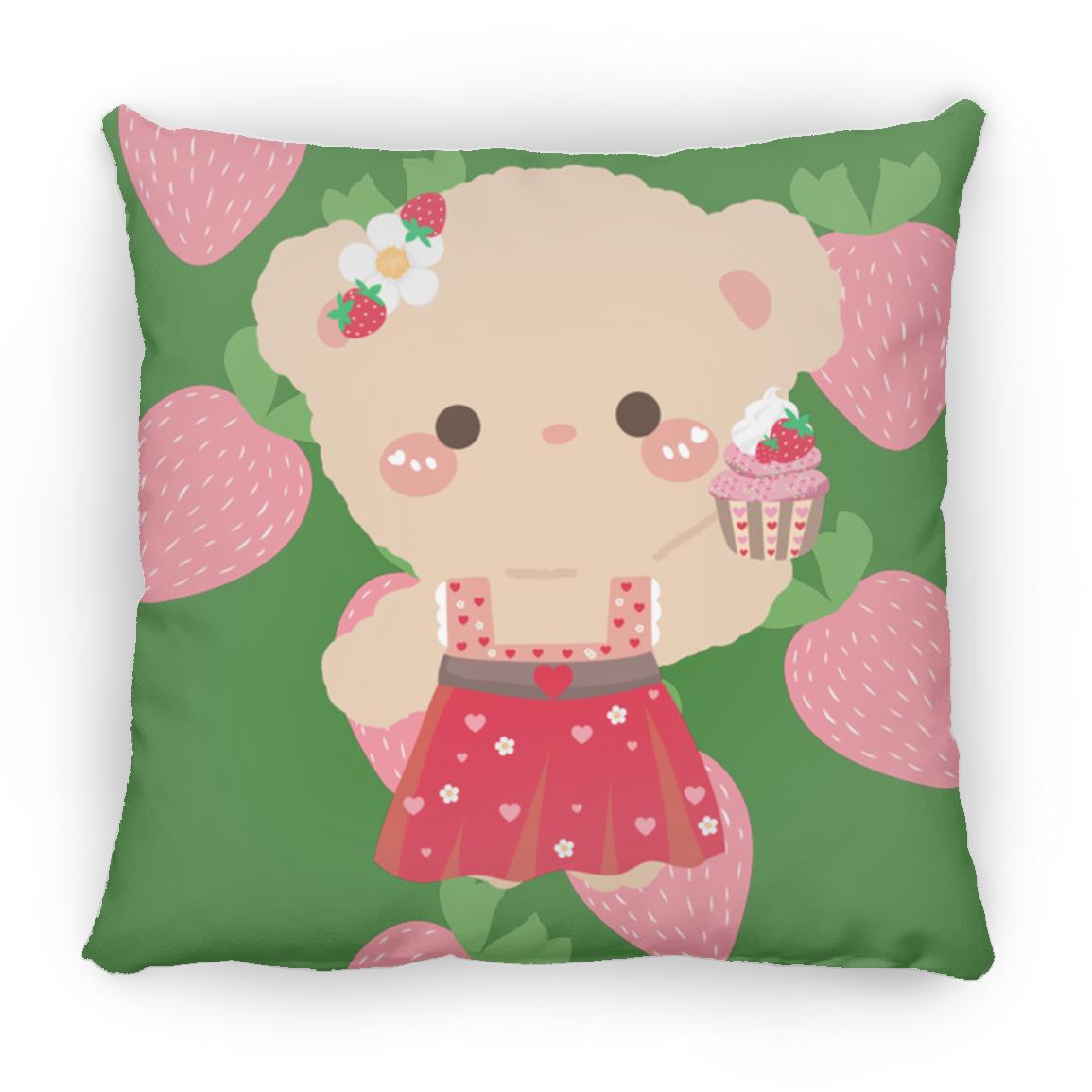 The Grumpy Cookies - Ellie Bear Small Square Pillow