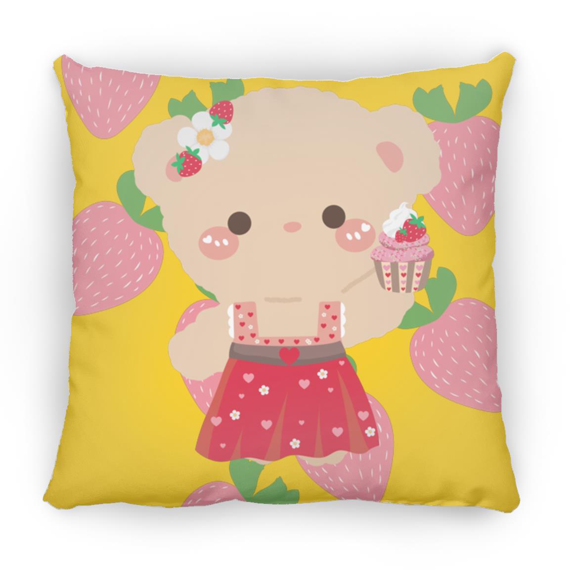 The Grumpy Cookies - Ellie Bear Small Square Pillow