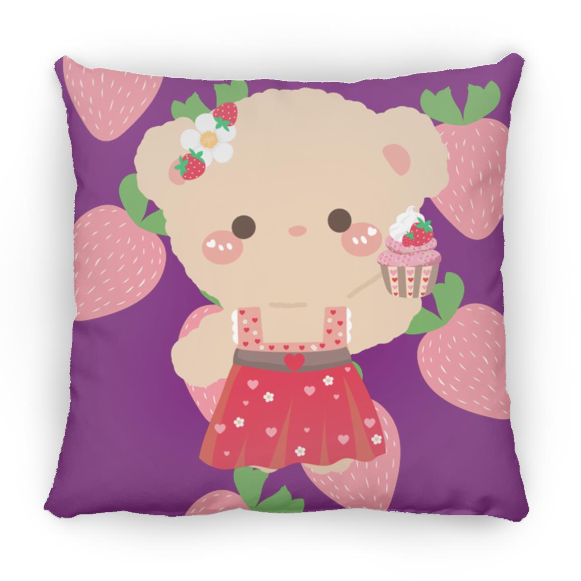 The Grumpy Cookies - Ellie Bear Small Square Pillow