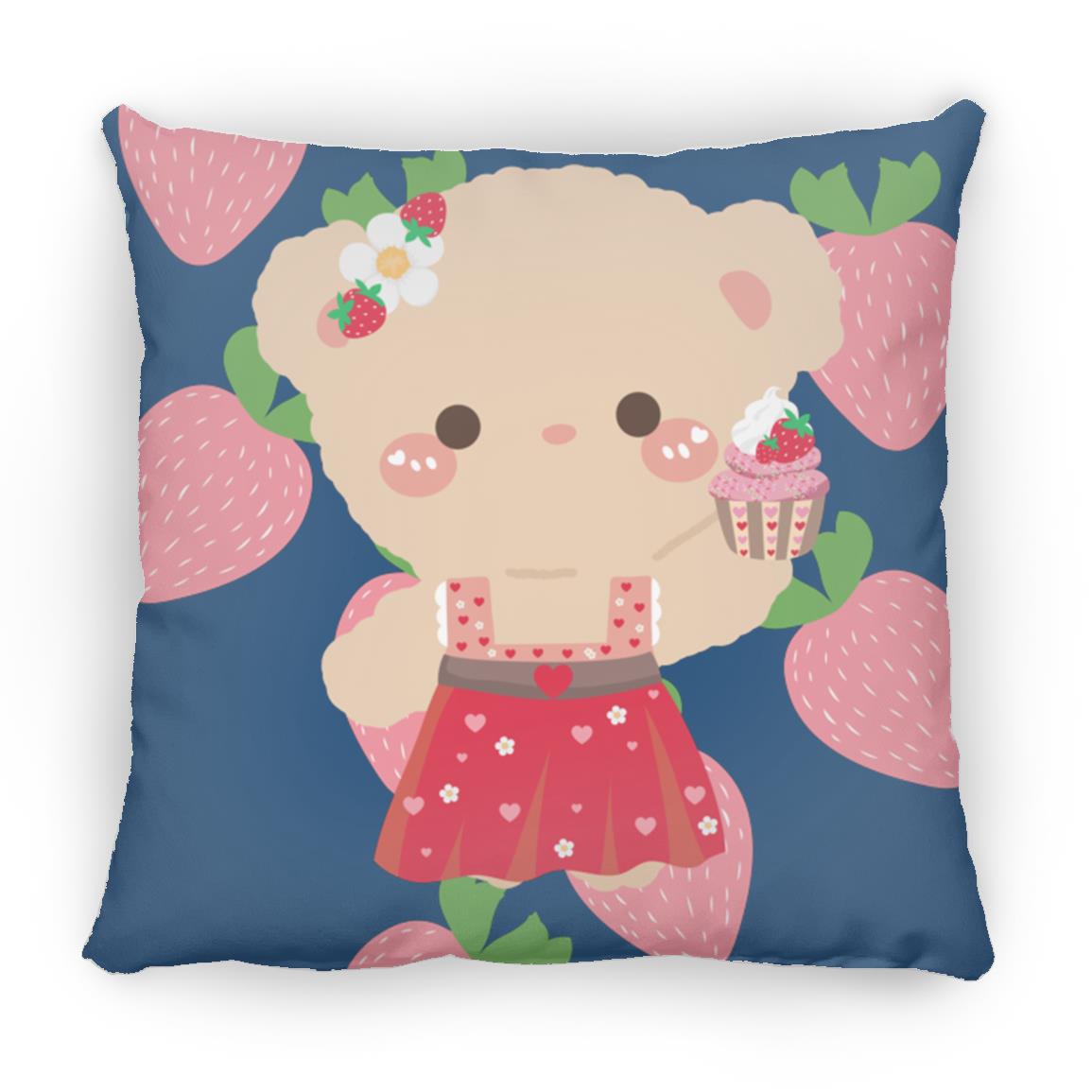 The Grumpy Cookies - Ellie Bear Small Square Pillow