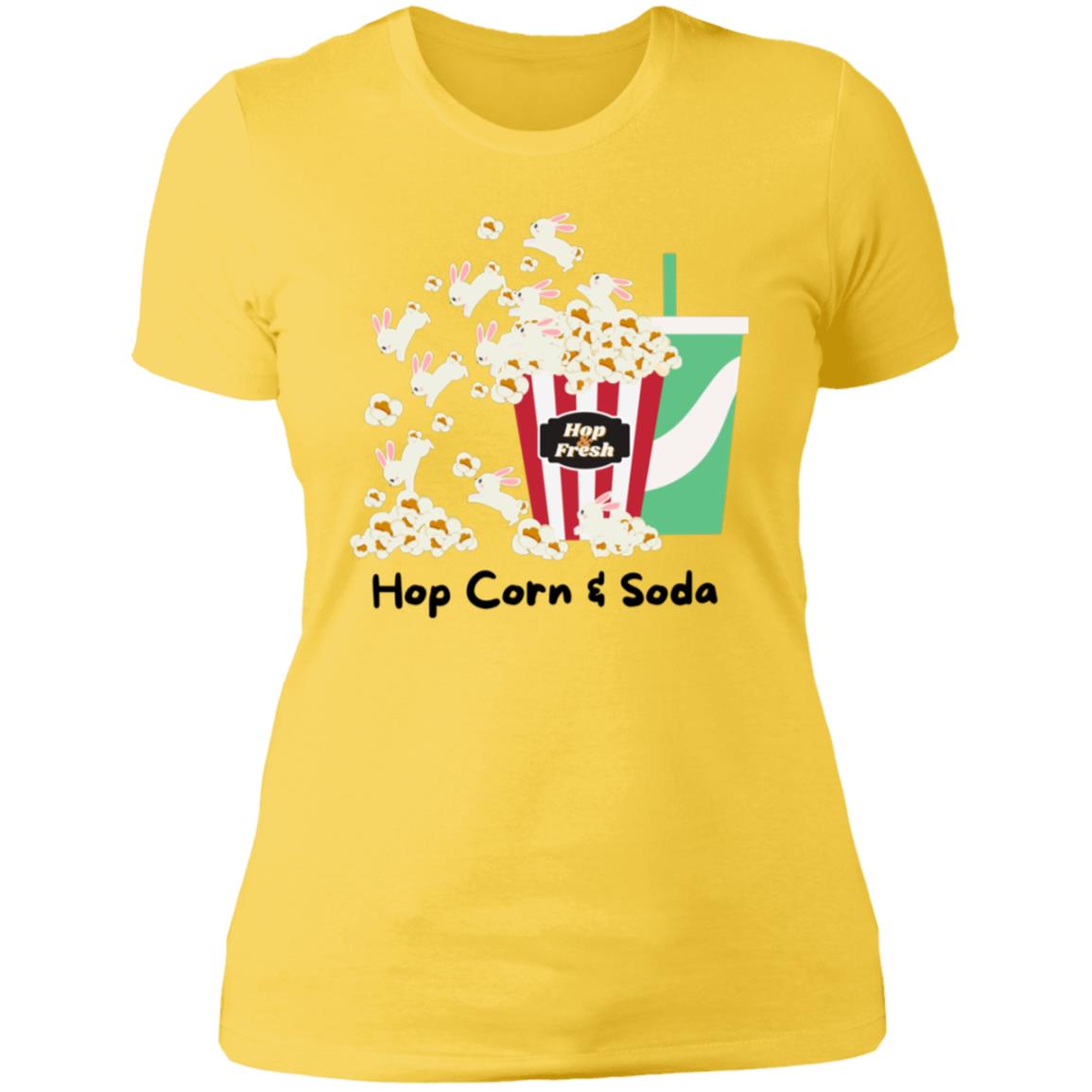 The Grumpy Cookies - Hop Corn & Soda Ladies Boyfriend T-Shirt