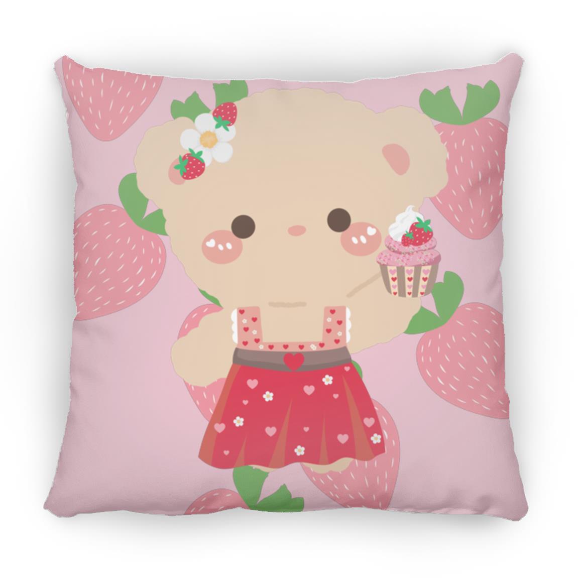 The Grumpy Cookies - Ellie Bear Small Square Pillow