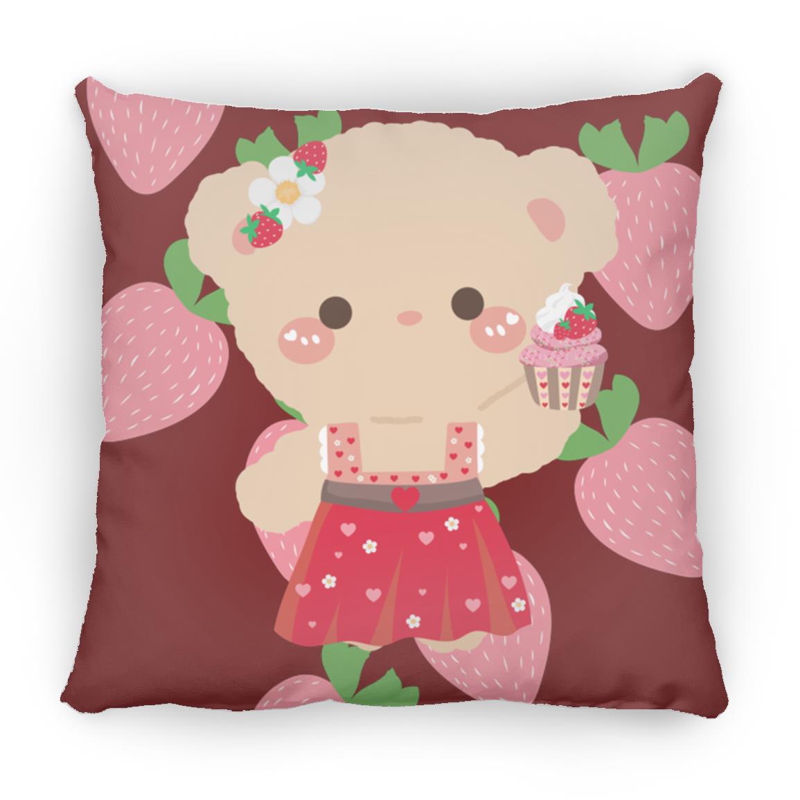The Grumpy Cookies - Ellie Bear Small Square Pillow