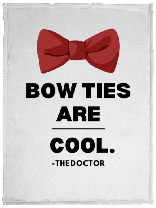 Dr Who - Bow Ties Are Cool Cozy Plush Fleece Blanket - 30x40