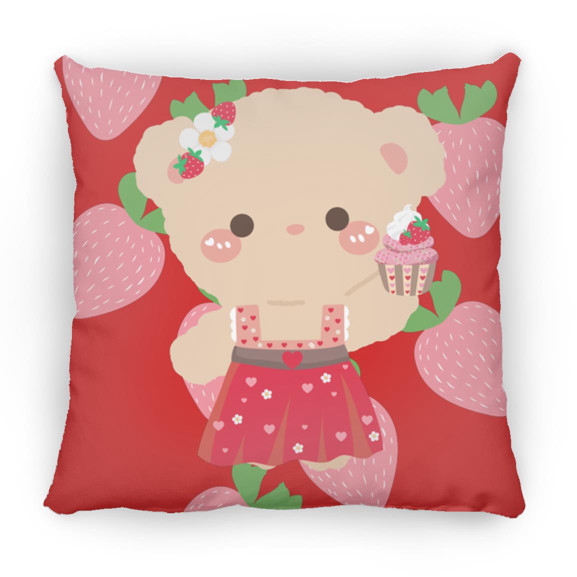 The Grumpy Cookies - Ellie Bear Small Square Pillow