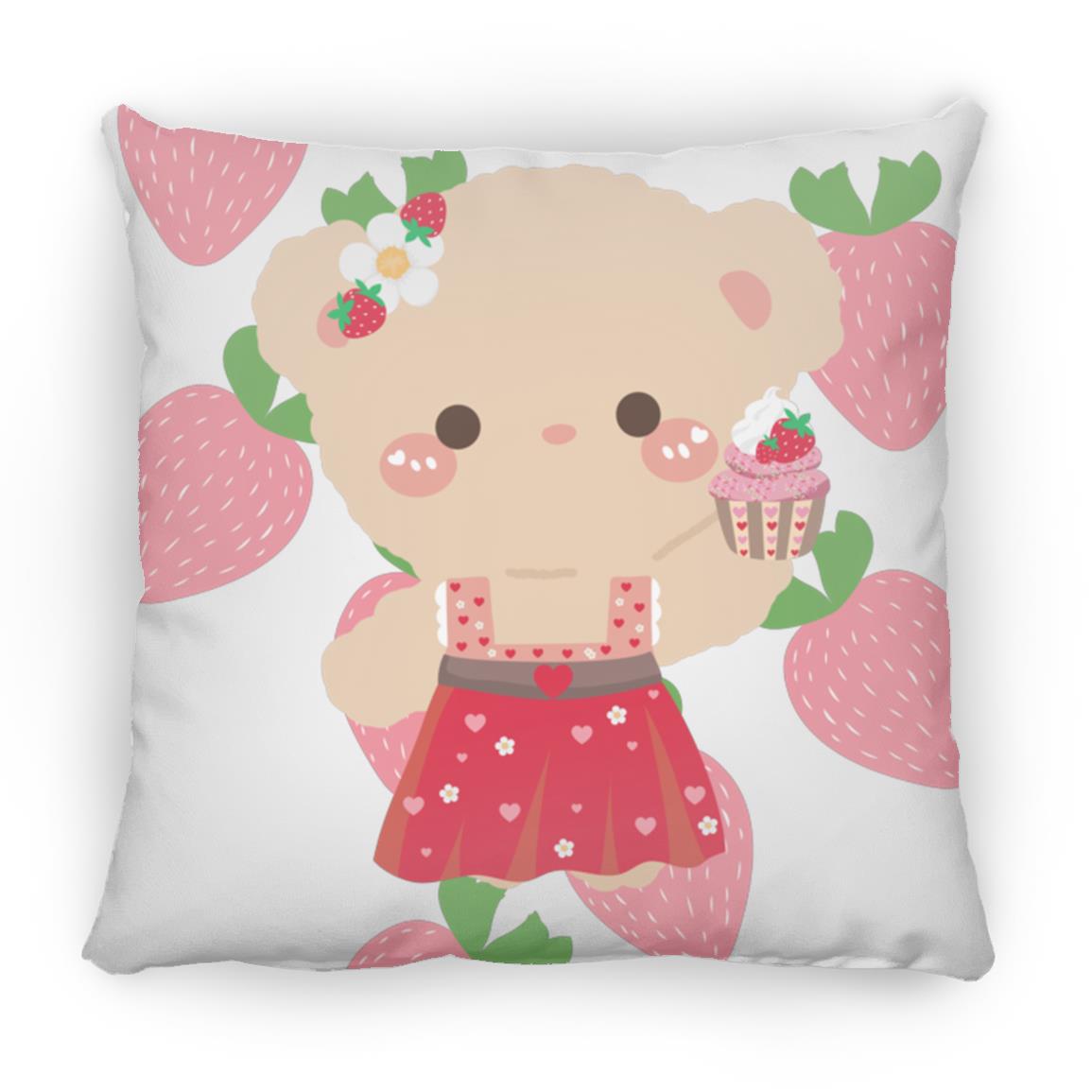 The Grumpy Cookies - Ellie Bear Small Square Pillow