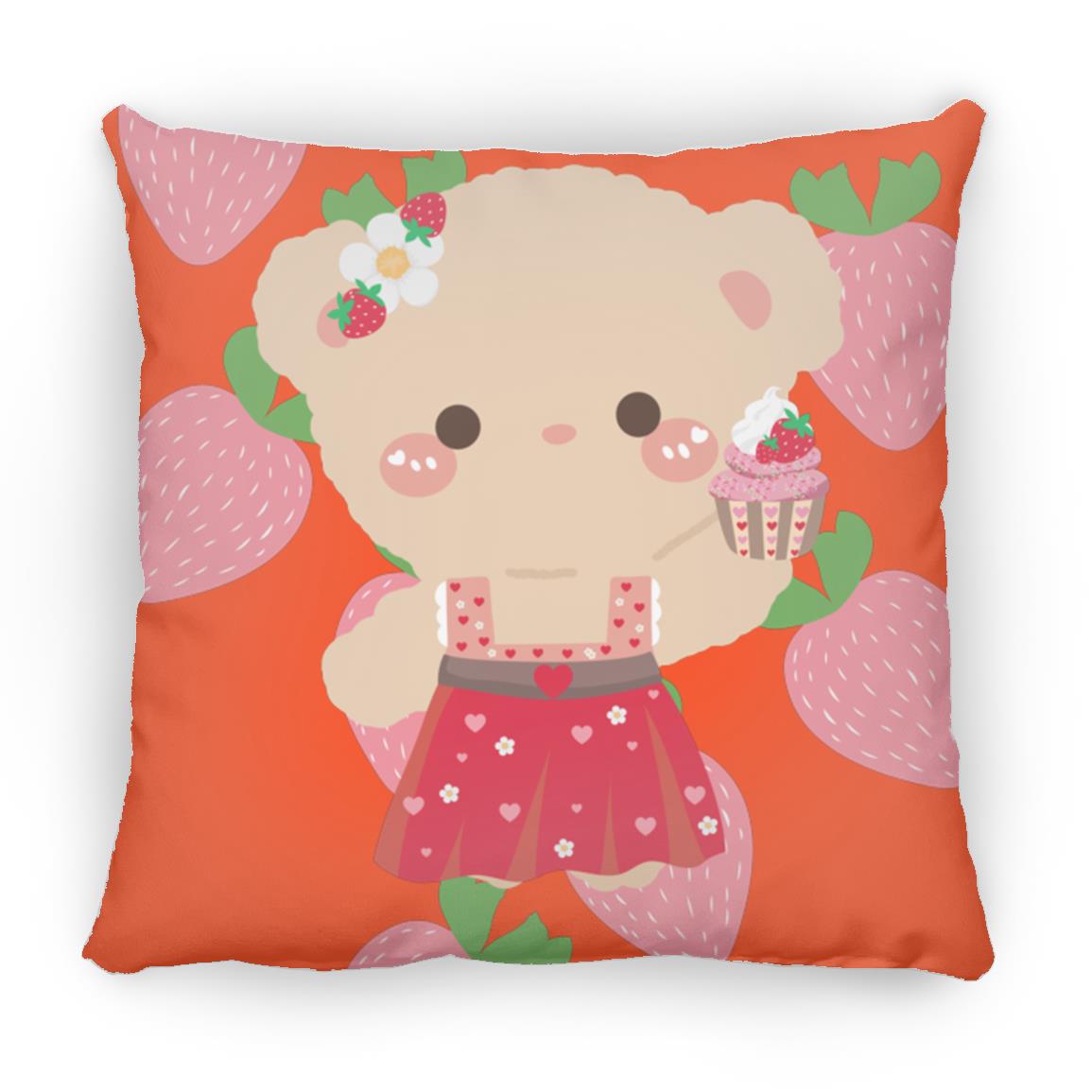 The Grumpy Cookies - Ellie Bear Small Square Pillow